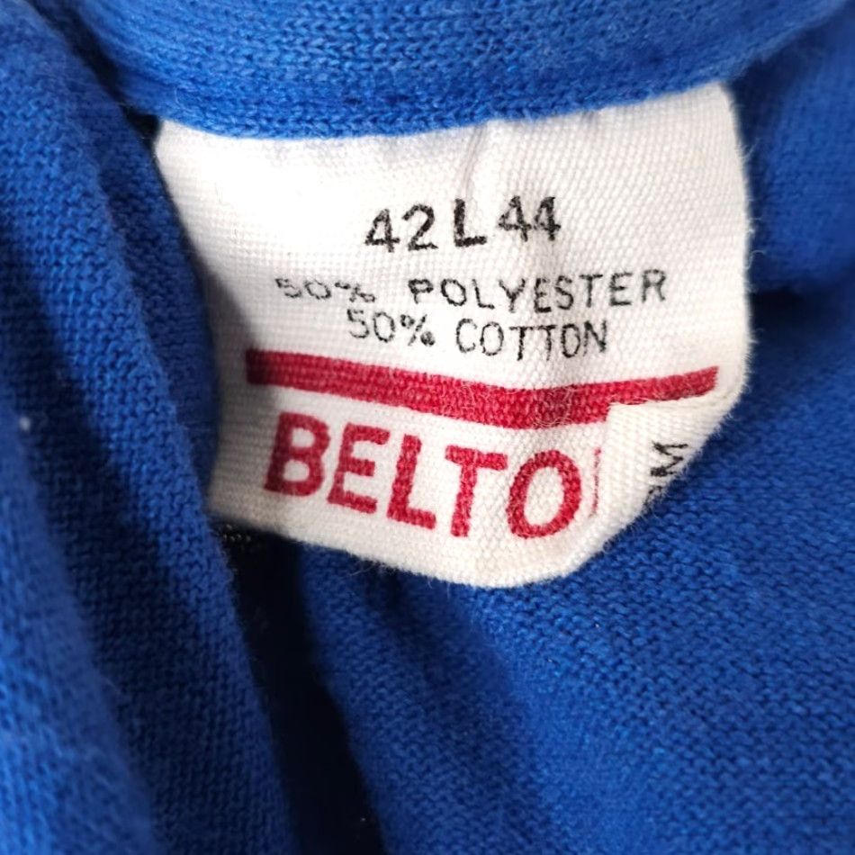 Vintage VINTAGE Belton Garinger Wildcats T Shirt Mens Large Blue 80s High School Made In USA Mens Size L Blue Basketball Football Size US L / EU 52-54 / 3 - 6 Thumbnail