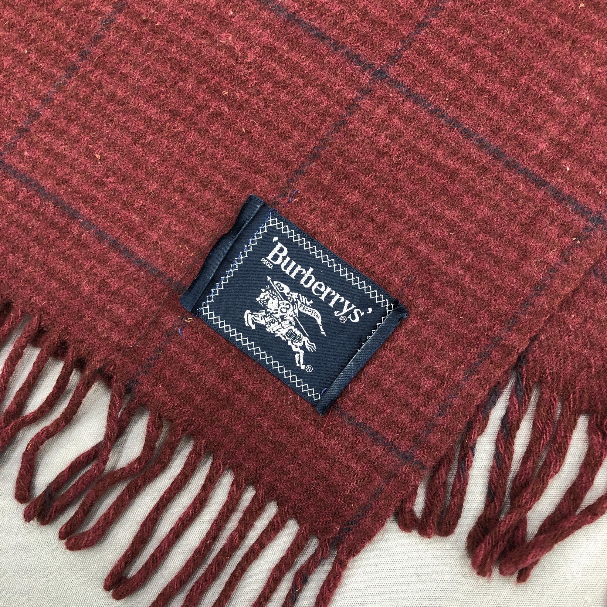 Burberry Vintage Burberrys Scarf Muffler Wool Stole Wraps Scarves Size ONE SIZE - 5 Thumbnail