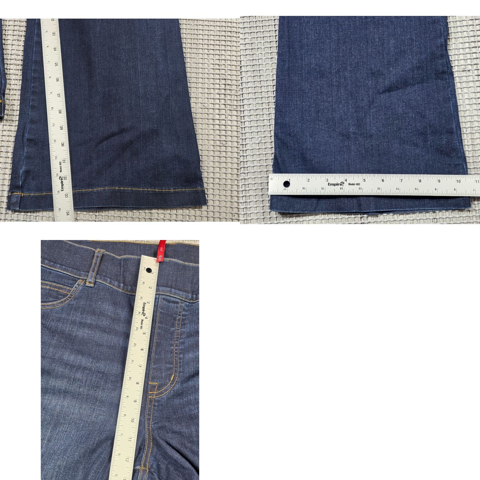 Spanx Spanx Flare Jeans 1X Denim Slimming 36x34 Midnight Shade Stretch Pull On High Rise Blue Womens Jeans Size 40" / US 18 - 9 Thumbnail