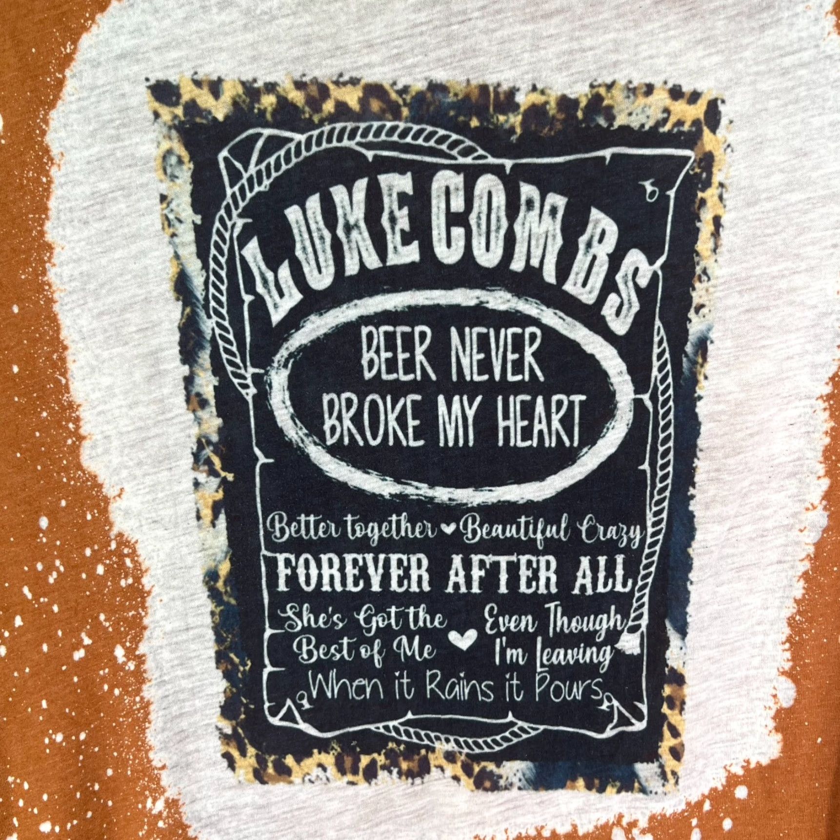 Vintage VINTAGE? No; Luke Combs Beer Never Broke My Heart Tie Dye T Shirt Adult XL Orange Canvas Shirt Men XL Orange Beer Logo 90s Concert Size US XL / EU 56 / 4 - 2 Thumbnail