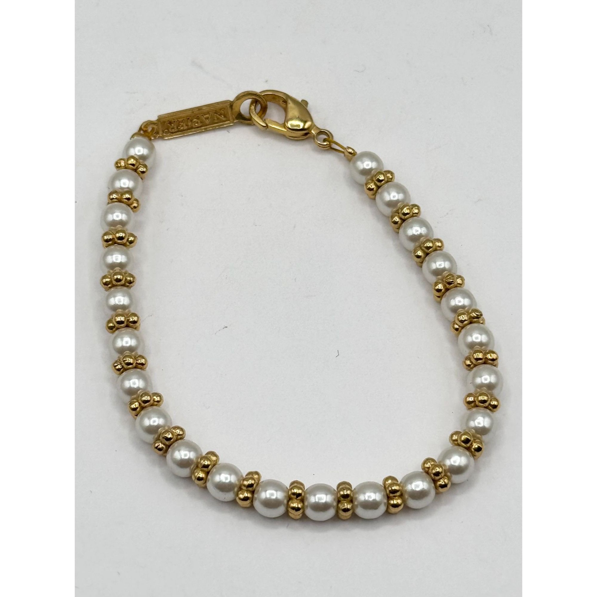 Vintage Vintage Napier faux seed pearl beaded bracelet Size ONE SIZE - 2 Thumbnail