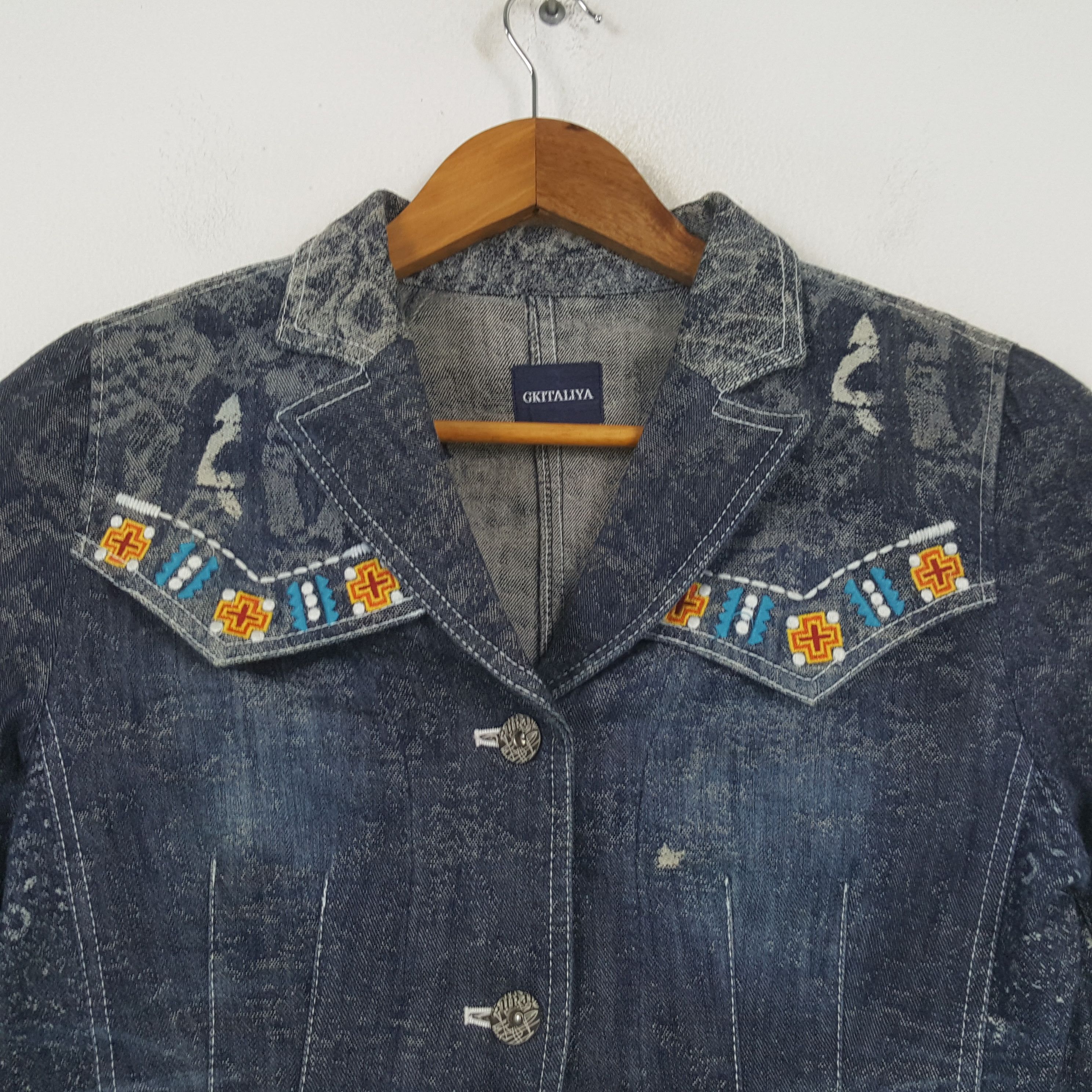 Designer × Japanese Brand × Vintage Vintage GKITALIYA Japanese Fashion Brand Jacket C296N9 Size XS / US 0-2 / IT 36-38 - 2 Thumbnail