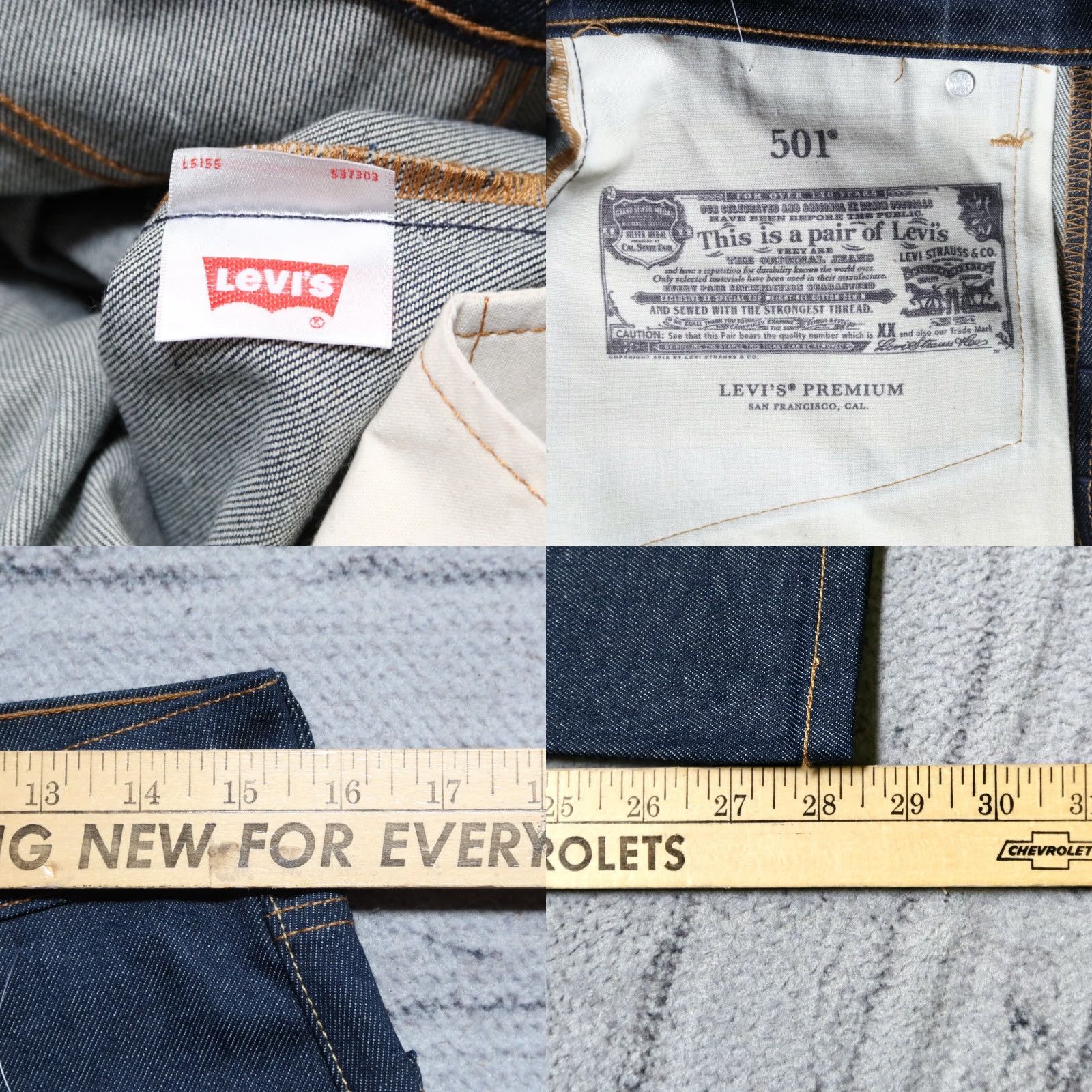 Levi's VINTAGE Levi's 501 Big E Shrink to Fit Jeans Shirt? Size US 30 / EU 46 - 9 Thumbnail