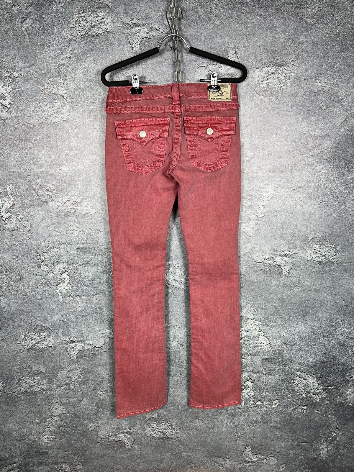 True Religion Vintage True Religion Flare Billy Super T Pink Jeans Size 27" / US 4 / IT 40 - 1 Thumbnail