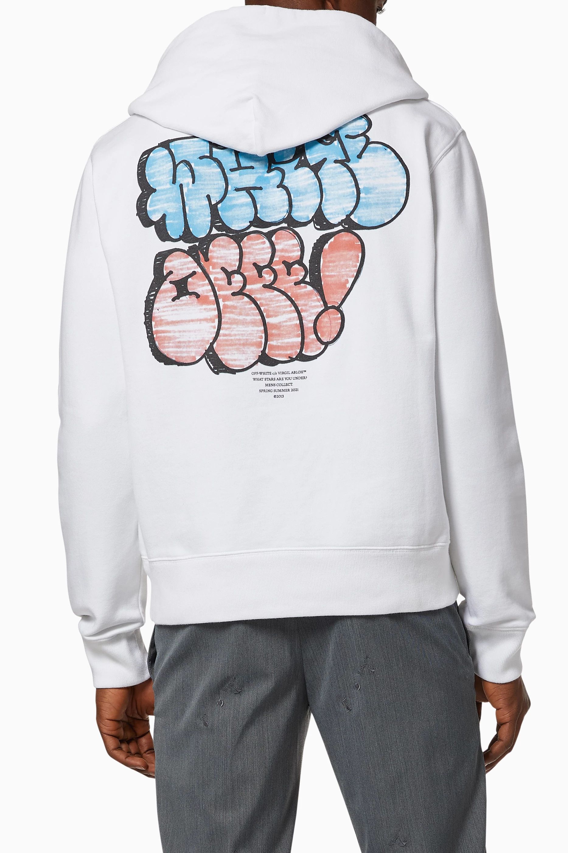 Off-White White Graff Logo Hoodie Size US M / EU 48-50 / 2 - 2 Thumbnail
