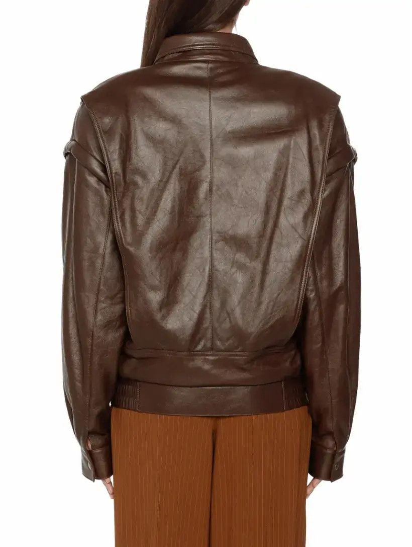 Saint Laurent Paris o1s1wg110225 766108 Blouson Jacket Transformer in Marron Size S / US 4 / IT 40 - 4 Thumbnail
