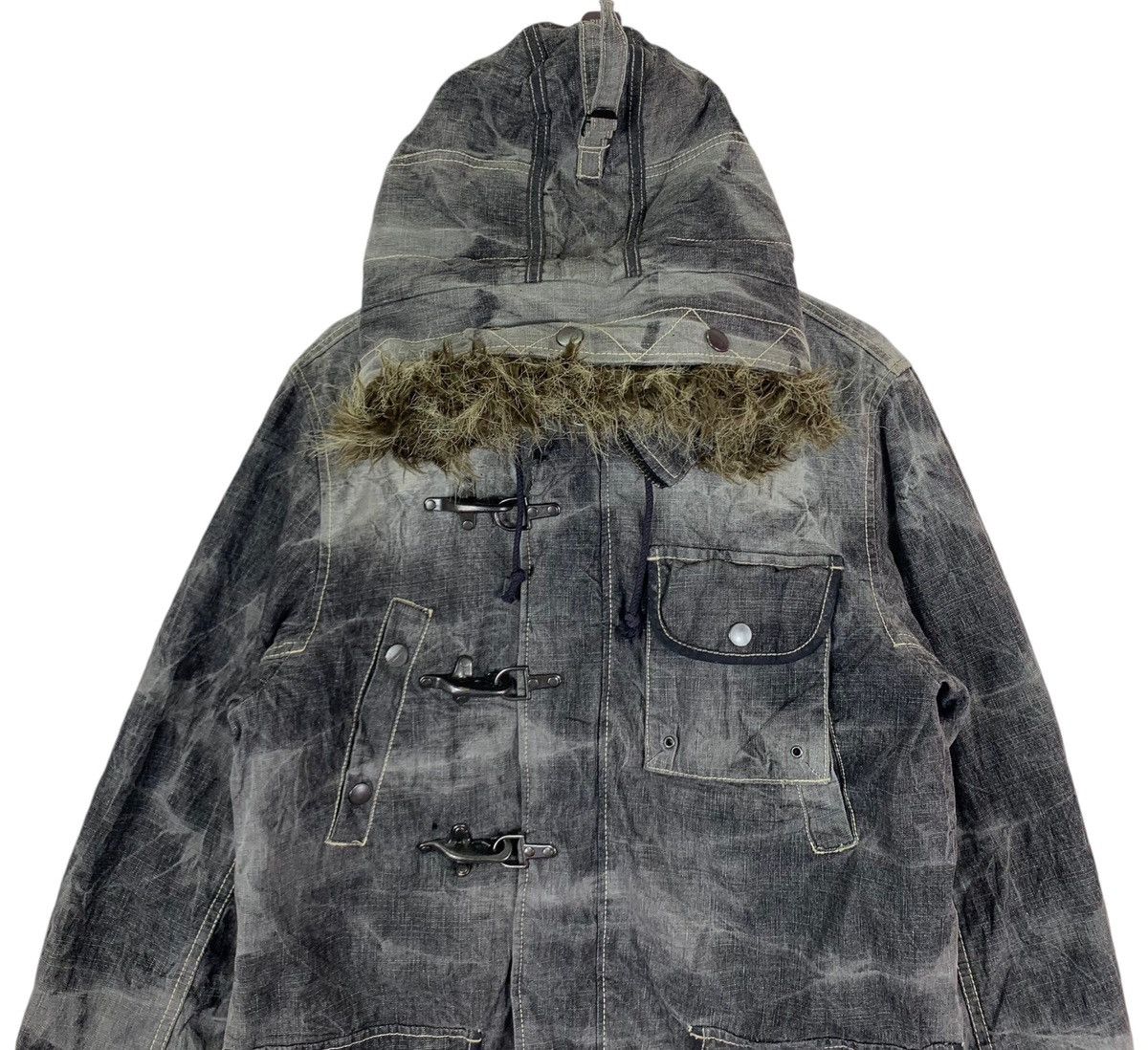 If Six Was Nine × In The Attic × Vintage ⚡️⚡️VINTAGE ALLIX DESIGN WEAR STONE WASH HOODIE JACKET Size US L / EU 52-54 / 3 - 4 Thumbnail