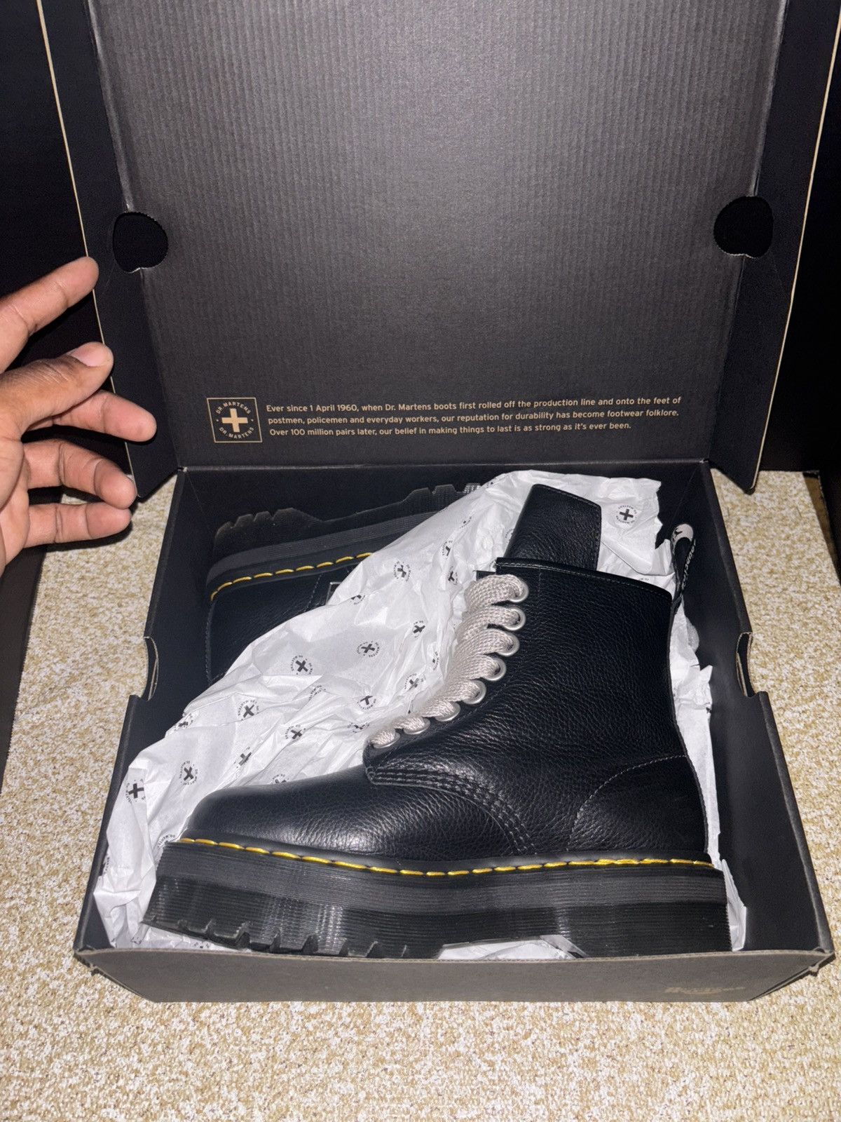 Dr. Martens × Rick Owens Dr. Marten x Rick Owens 1460 quad platforms Size US 9 / IT 39 - 2 Thumbnail