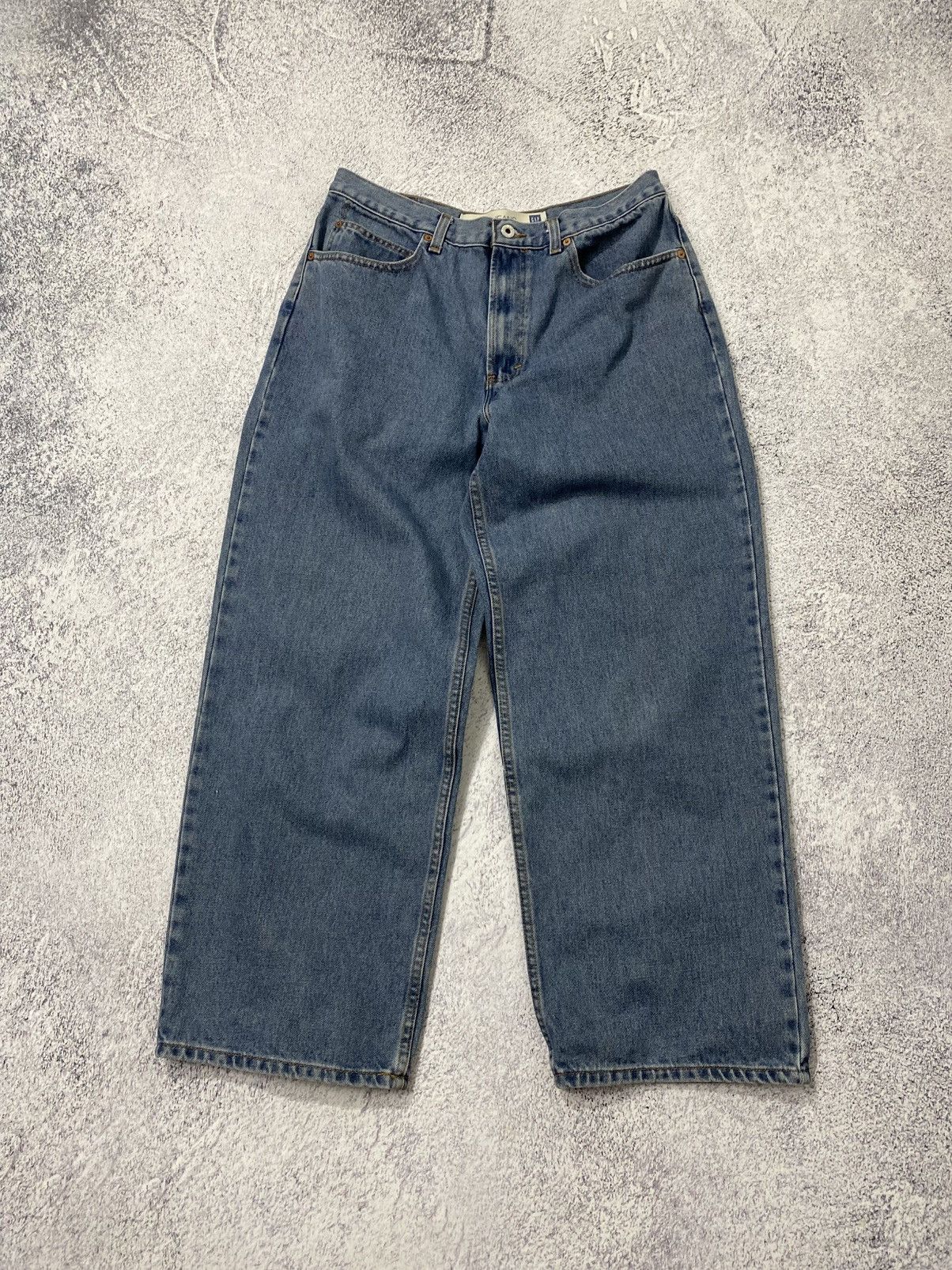 Gap Vintage GAP Jeans Wide Leg Baggy Denim Jeans 33x30 Size US 33 - 8 Thumbnail