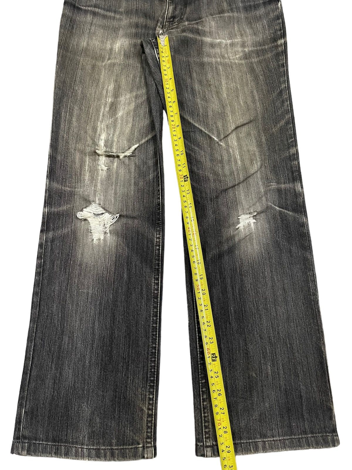 JNCO Vintage Japanese Brand Faded Wash Style Distressed Jeans Size US 33 - 11 Thumbnail