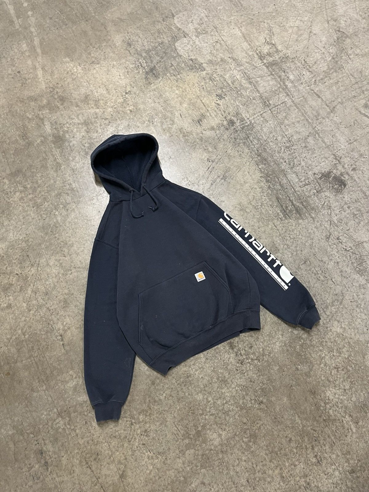 Carhartt × Vintage Carhartt hoodie vintage navy blue boxy streetwear hype Size US M / EU 48-50 / 2 - 2 Thumbnail