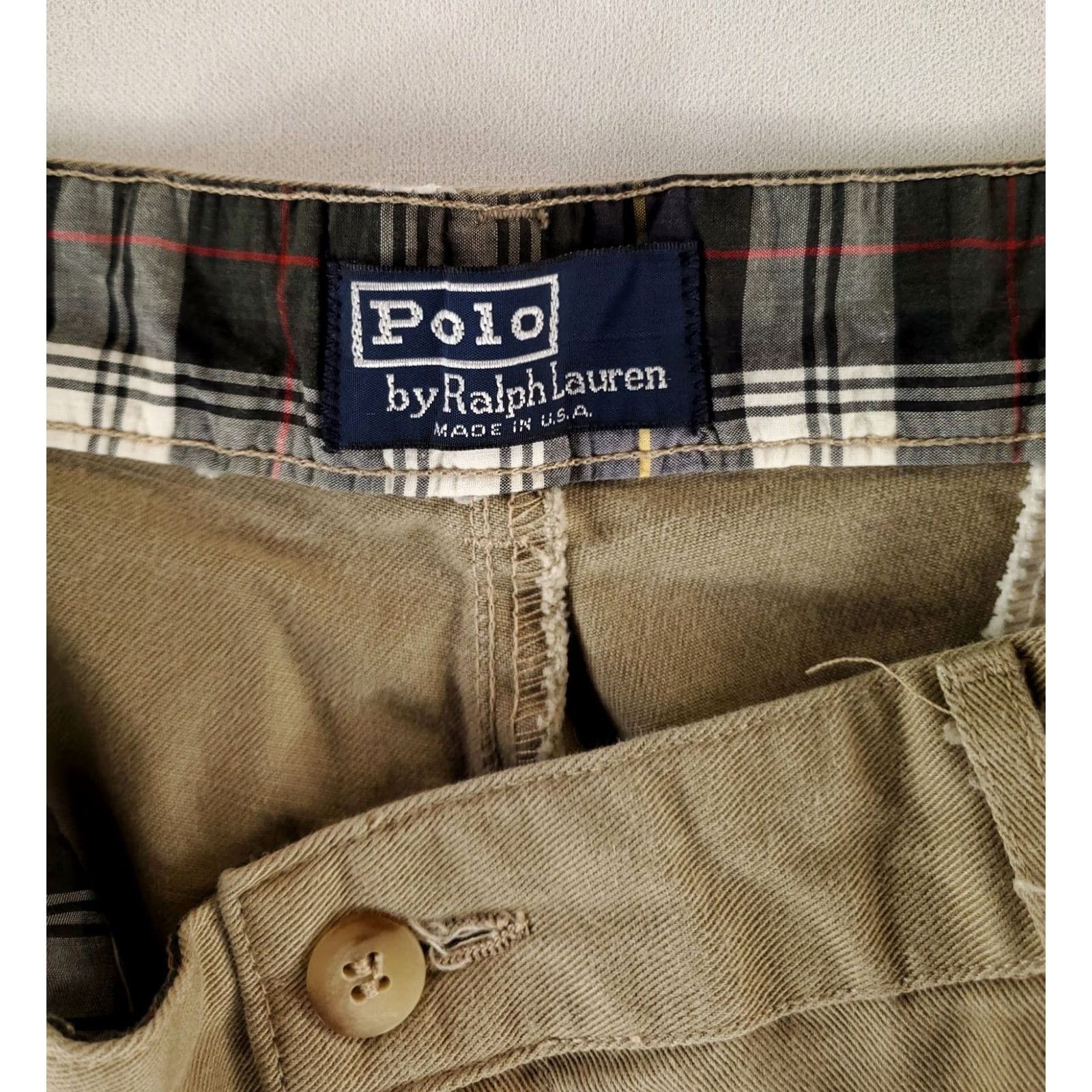 Polo Ralph Lauren VTG Polo Ralph Lauren Golf Shorts Pleated Tan Mens 35 Chino 90s Classic Brown Polo Ralph Lauren Mens Shorts Size US S / EU 44-46 / 1 - 2 Thumbnail