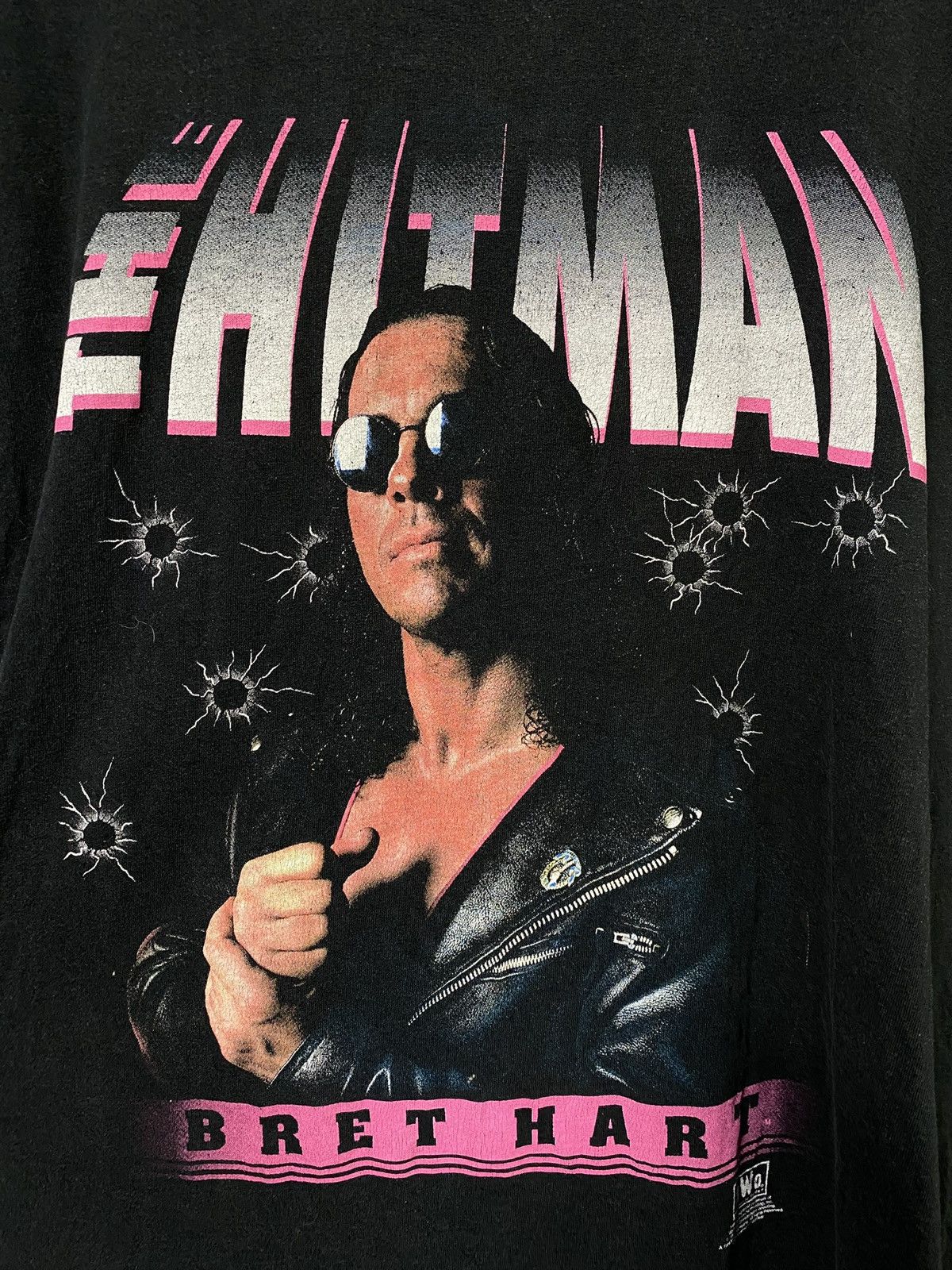 Vintage Vintage 1998 NWO Bret Hart The Hitman Tee Shirt XLarge Size US XL / EU 56 / 4 - 3 Thumbnail