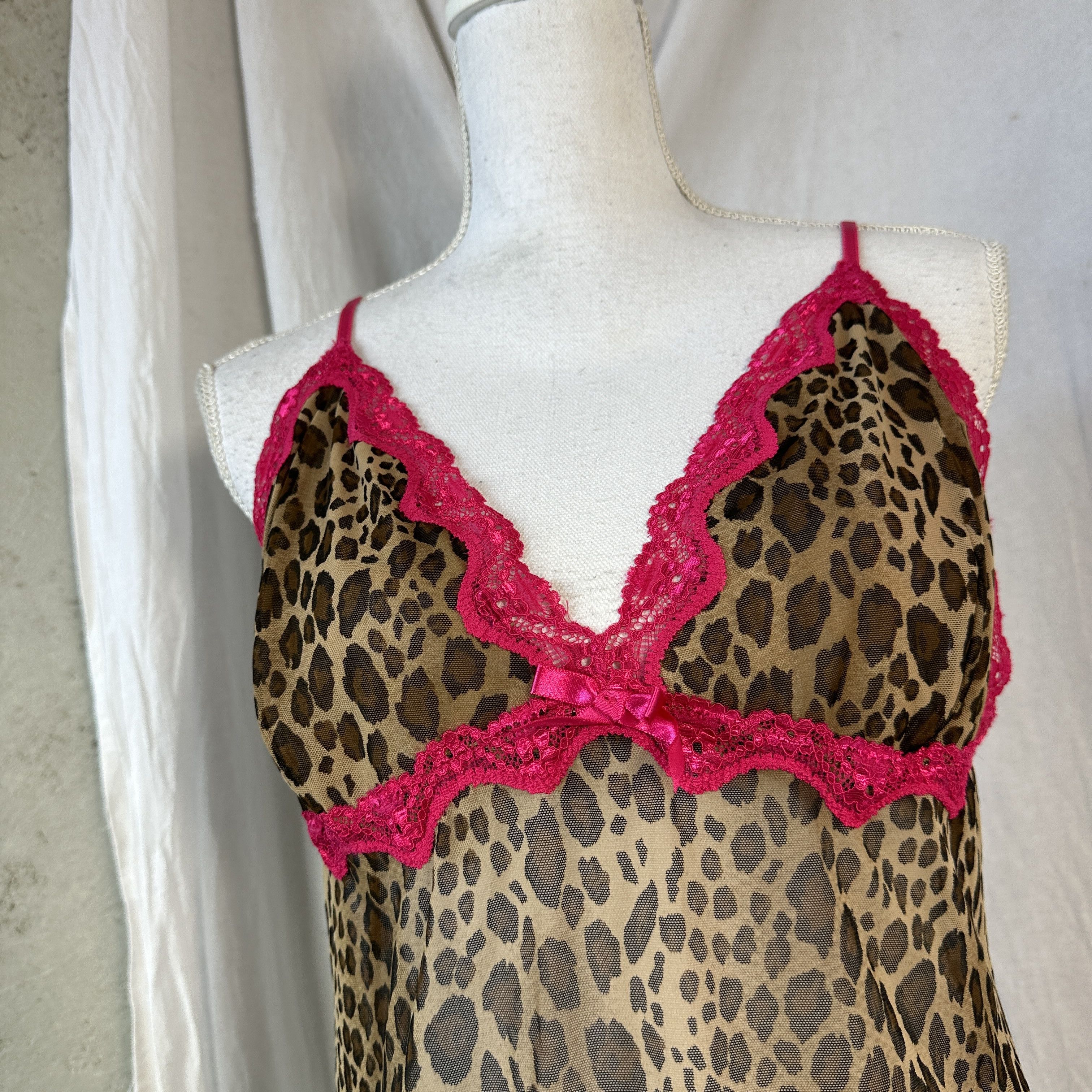 Vintage Mesh Cheetah Y2K Top/Dress Size XL / US 12-14 / IT 48-50 - 7 Thumbnail