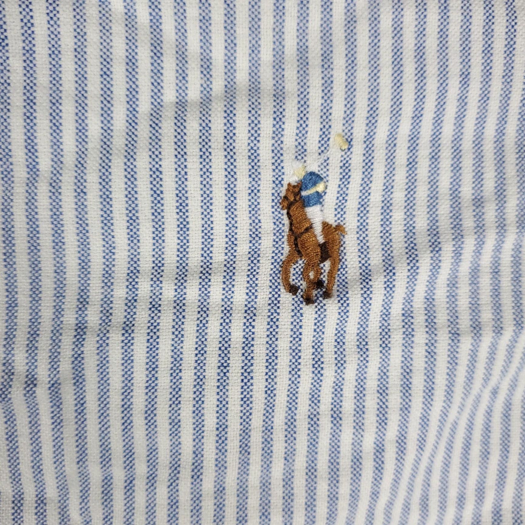 Ralph Lauren Ralph Lauren Button-Up Shirt Mens 2XL Blue White Striped Long Sleeve Regular Fit Size US XXL / EU 58 / 5 - 3 Thumbnail