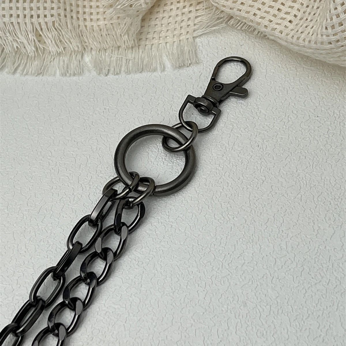 Jewelry Punk Style 2 layers waist keychain Size ONE SIZE - 6 Thumbnail