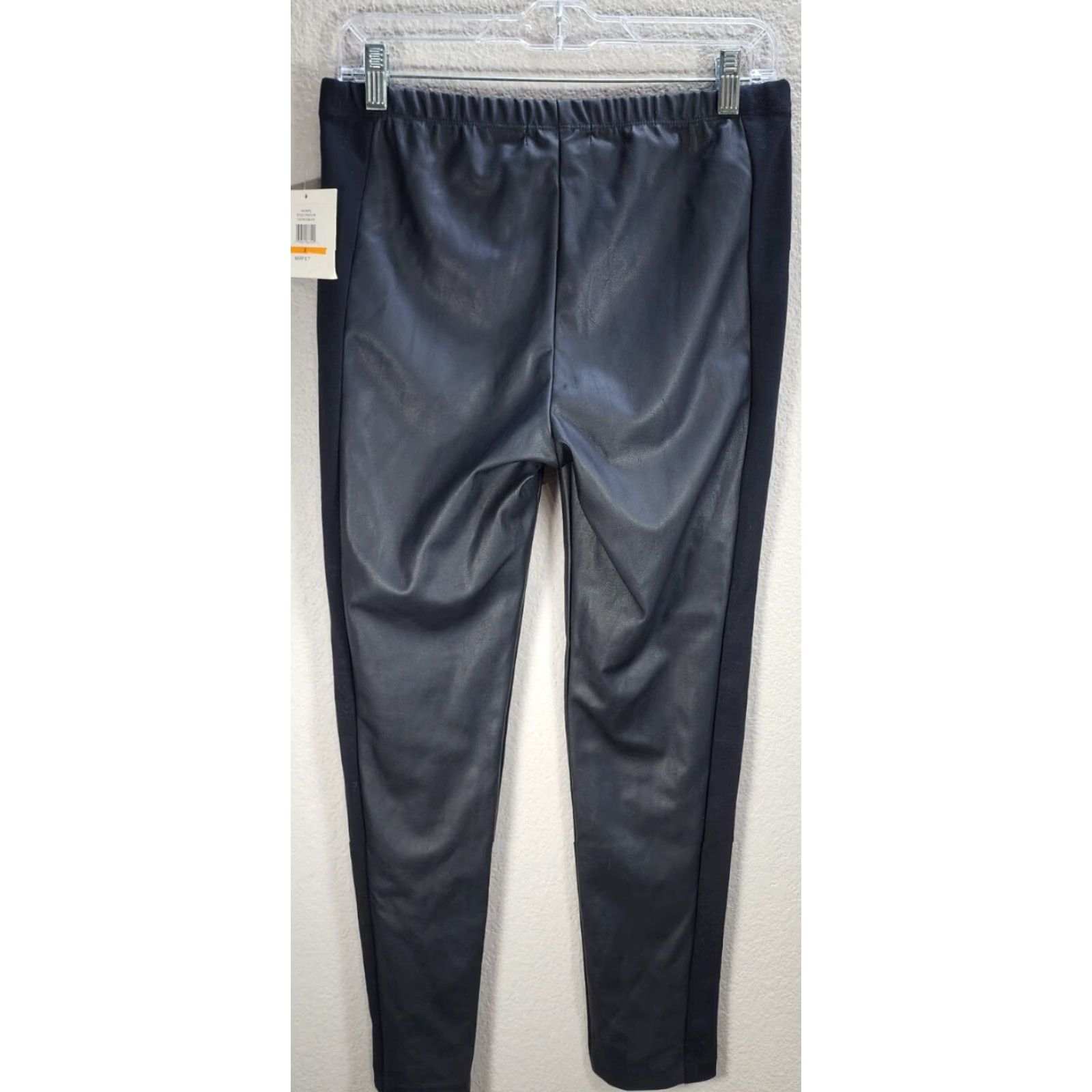 Ellen Tracy Women's Ellen Tracy Black Faux Leather Leggings Pants Walking Casual Sz S NWT Size 28" / US 6 / IT 42 - 4 Thumbnail