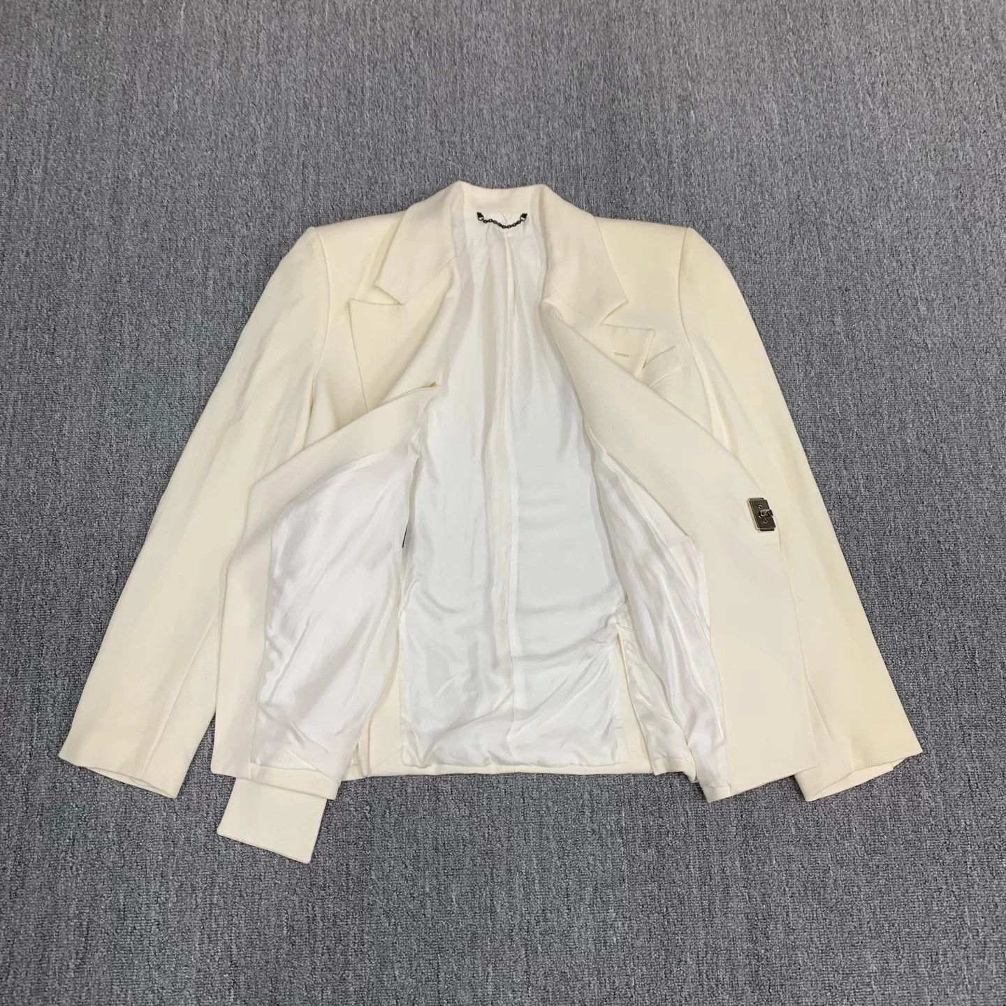Louis Vuitton LV Ivory Wool Silk Peace Dove Blazer 46 95 New Size 46S - 6 Thumbnail