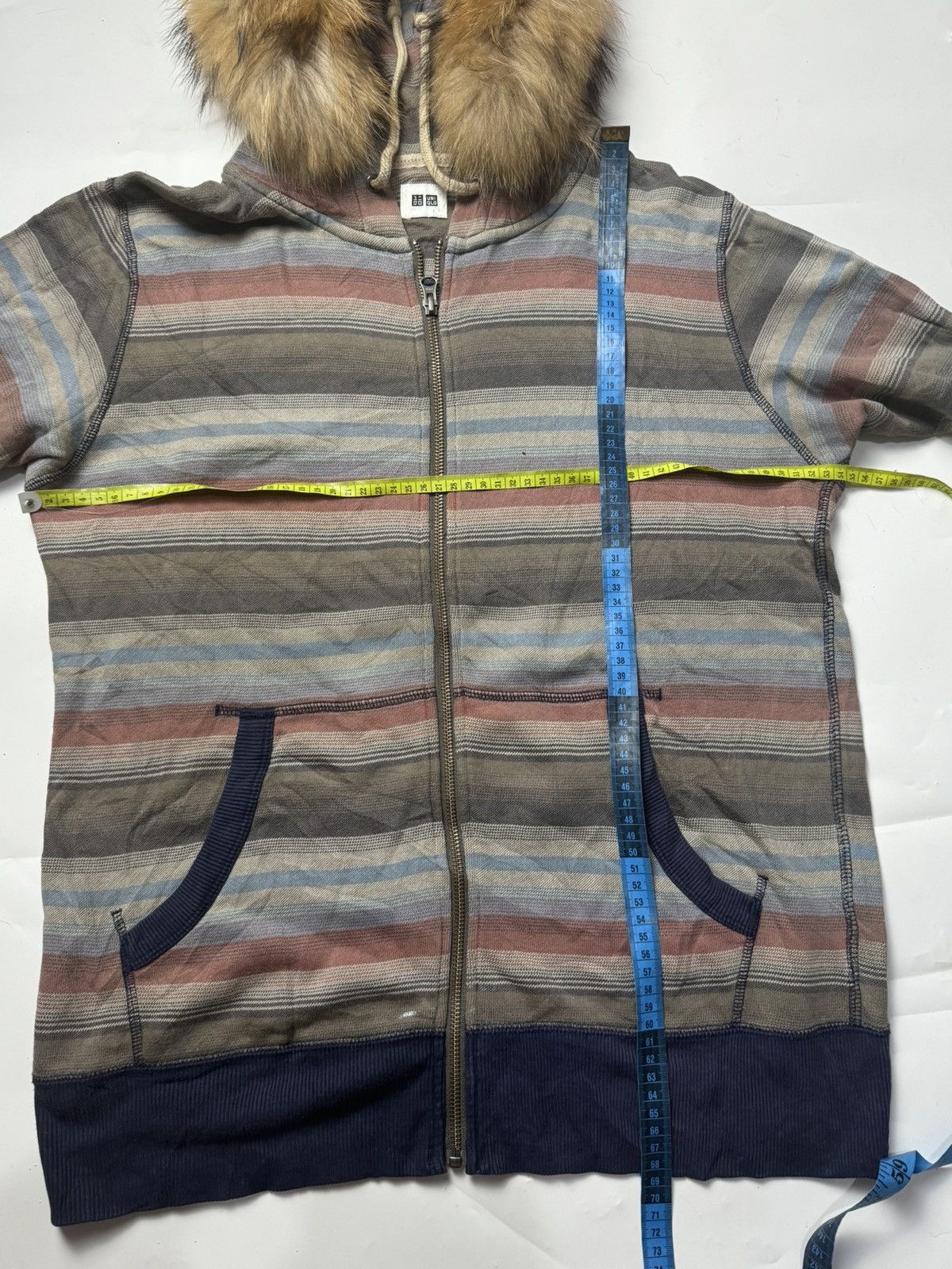 Hysteric Glamour × Japanese Brand × Le Grande Bleu (L.G.B.) Japanese Fur Hoodie Stripe Uniqlo Size US L / EU 52-54 / 3 - 7 Thumbnail