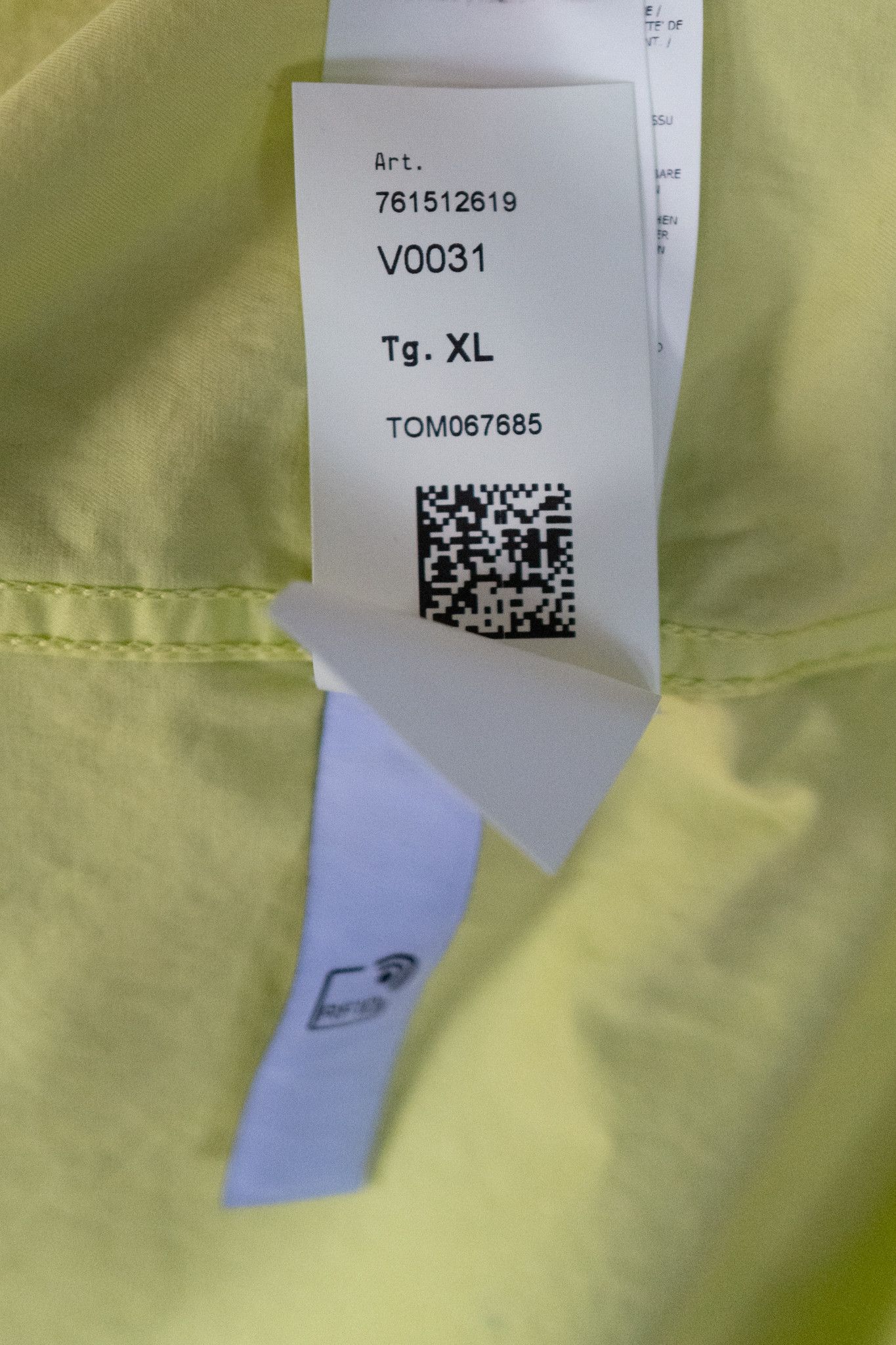 Stone Island STONE ISLAND NEON YELLOW ZIP JACKET SZ XL Size US XL / EU 56 / 4 - 8 Thumbnail