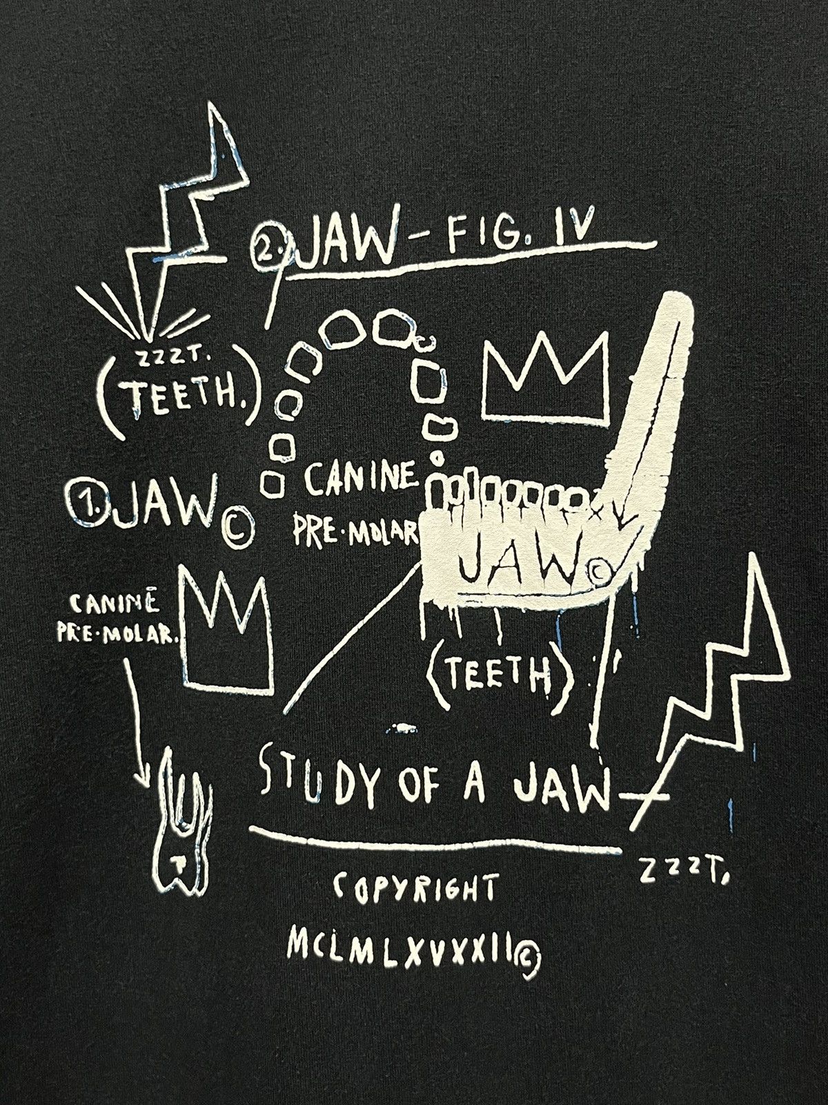 Arts & Science × Jean-Michel Basquiat × Vintage 💥ART🔥JEAN MICHEL BASQUIT STUDY OF A JAW x UNIQLO Long Sleeve Size US M / EU 48-50 / 2 - 2 Thumbnail