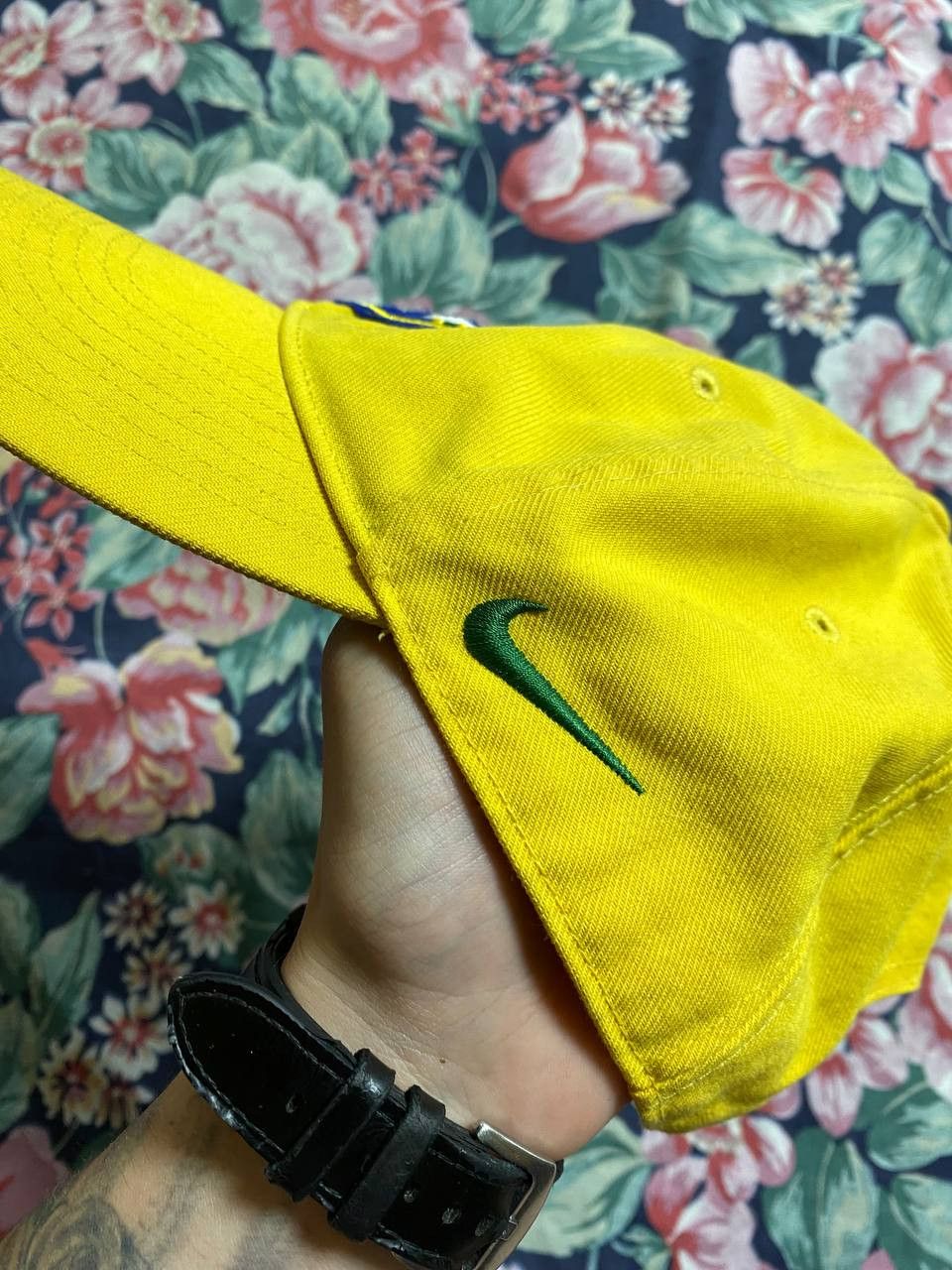 Nike Vintage Nike Cap Hat 90s Swoosh Logo Drill Size ONE SIZE - 8 Thumbnail