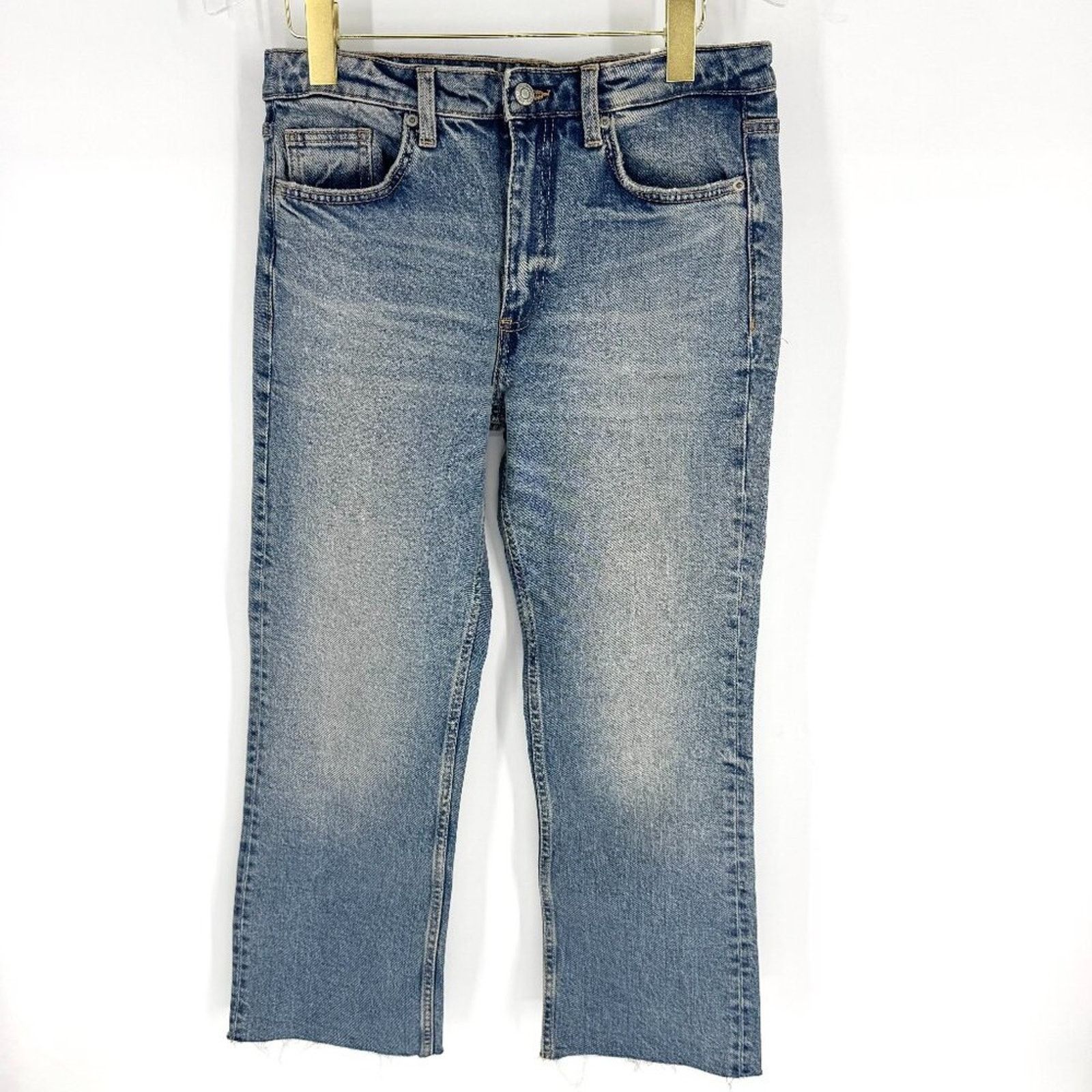 Zara Zara High Rise Cropped Flare Denim Jeans Size 6 NWT Size 28" / US 6 / IT 42 - 1 Thumbnail