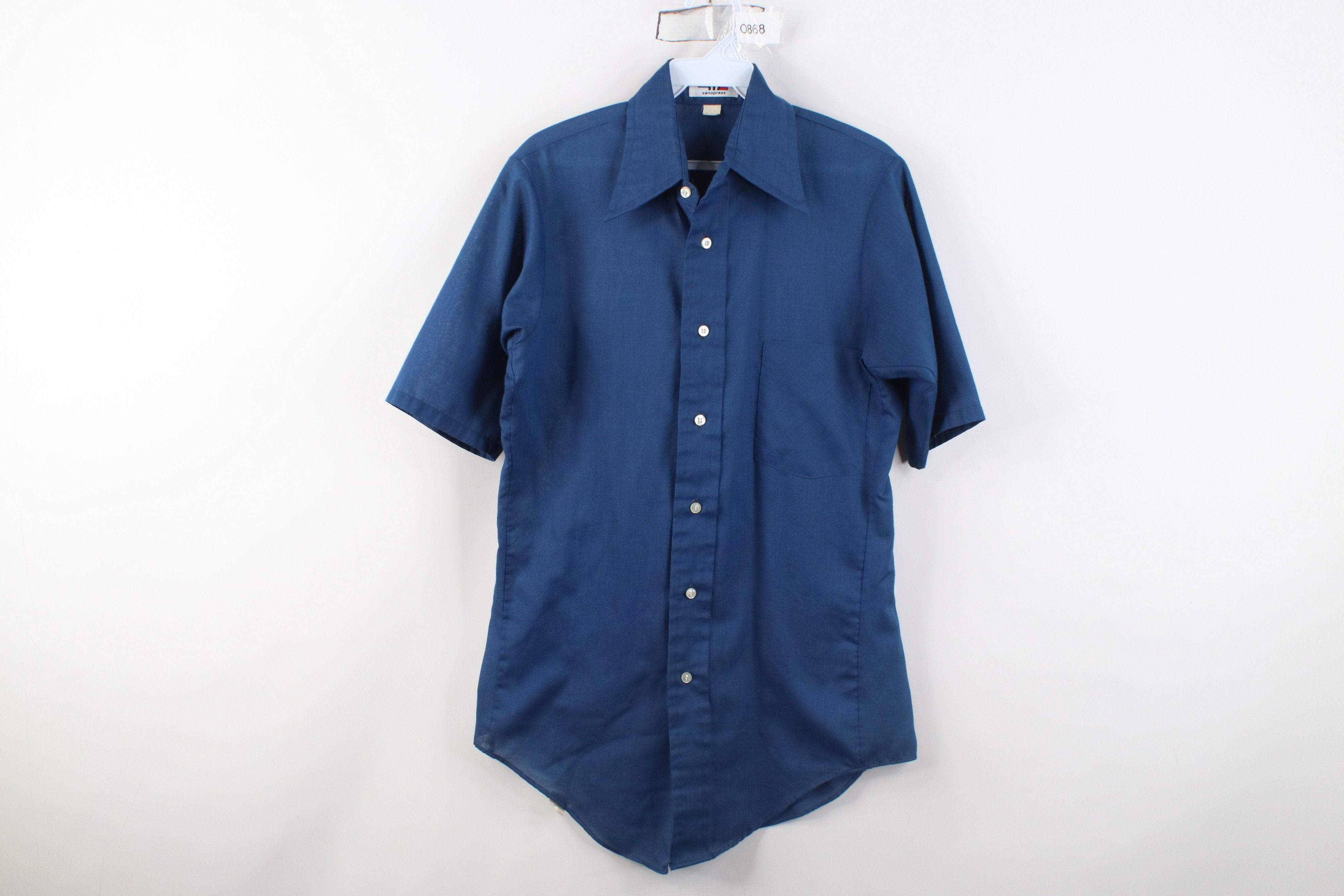 Vintage Vintage 60s 70s Streetwear Collar Short Sleeve Button Shirt Size US M / EU 48-50 / 2 - 1 Thumbnail