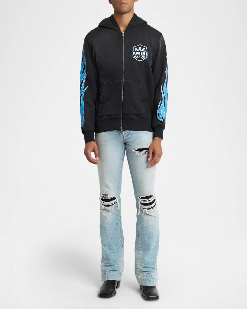 Amiri os11x0526 MA Flames Full-Zip Hoodie in Black Size US S / EU 44-46 / 1 - 2 Thumbnail