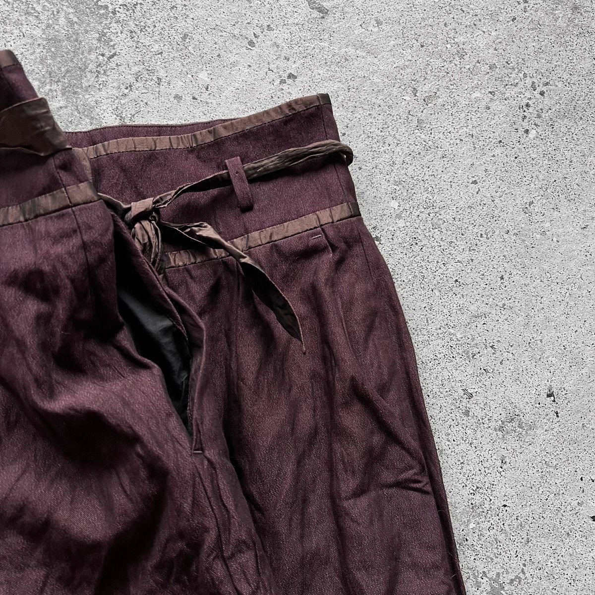 Hugo Boss × Vintage Hugo Boss Wmns Mid-Length Burgundy Vintage Skirt Wool Cotton Size 32" / US 10 / IT 46 - 5 Thumbnail