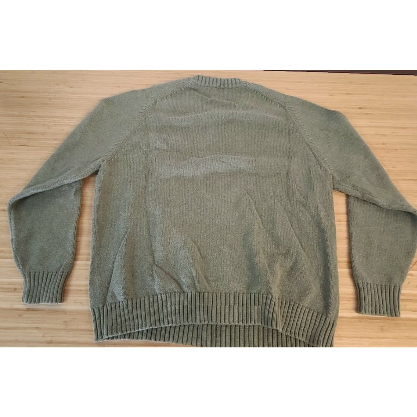 Lands' End LAND'S END Men Sweater XL Olive Green 46-48 Size XL Green Mens Pullover Sweater pre-owned Size US XL / EU 56 / 4 - 4 Thumbnail