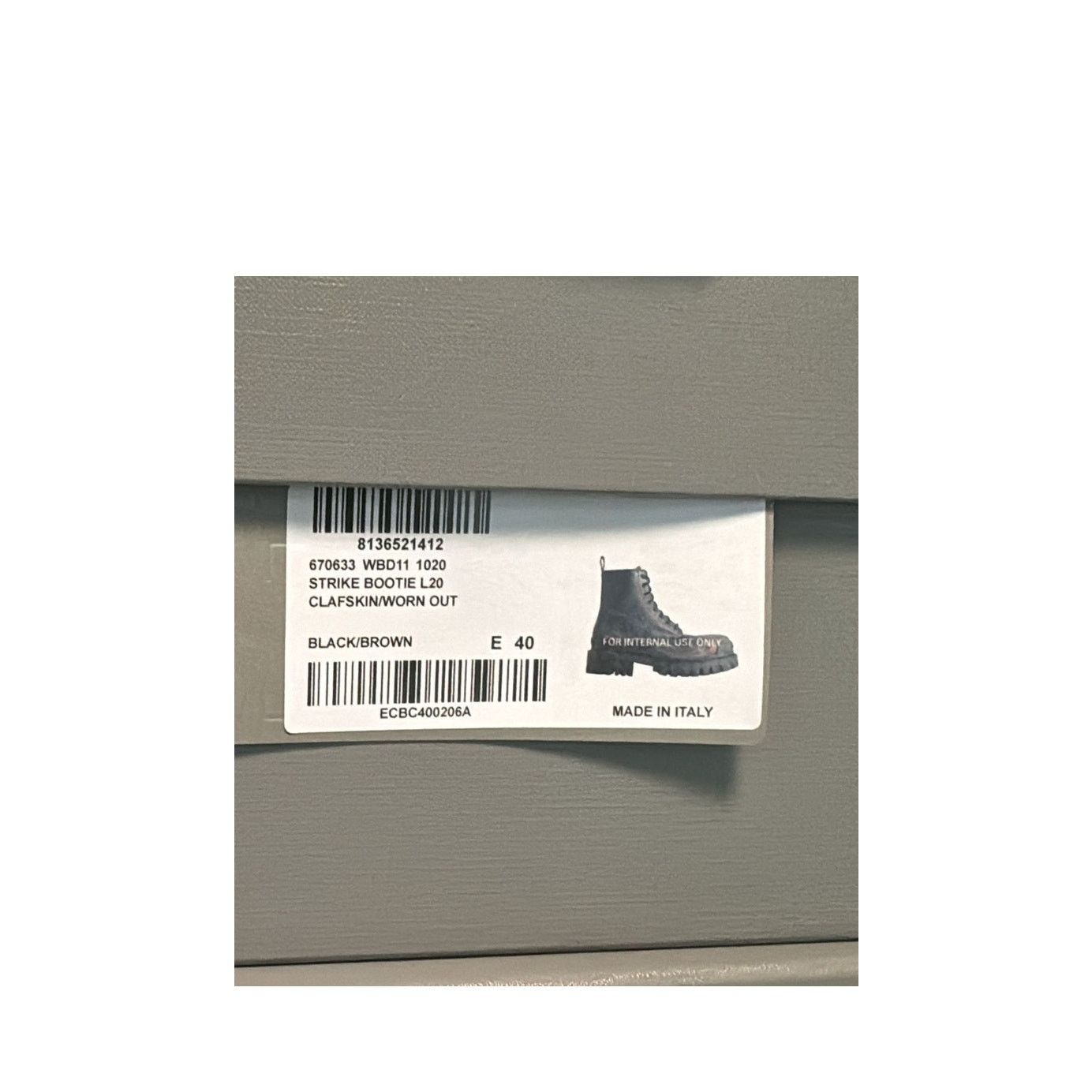Balenciaga o1rshd1 Q:3 / Strike Booties L20 in Black/Brown Size US 7 / EU 40 - 21 Thumbnail