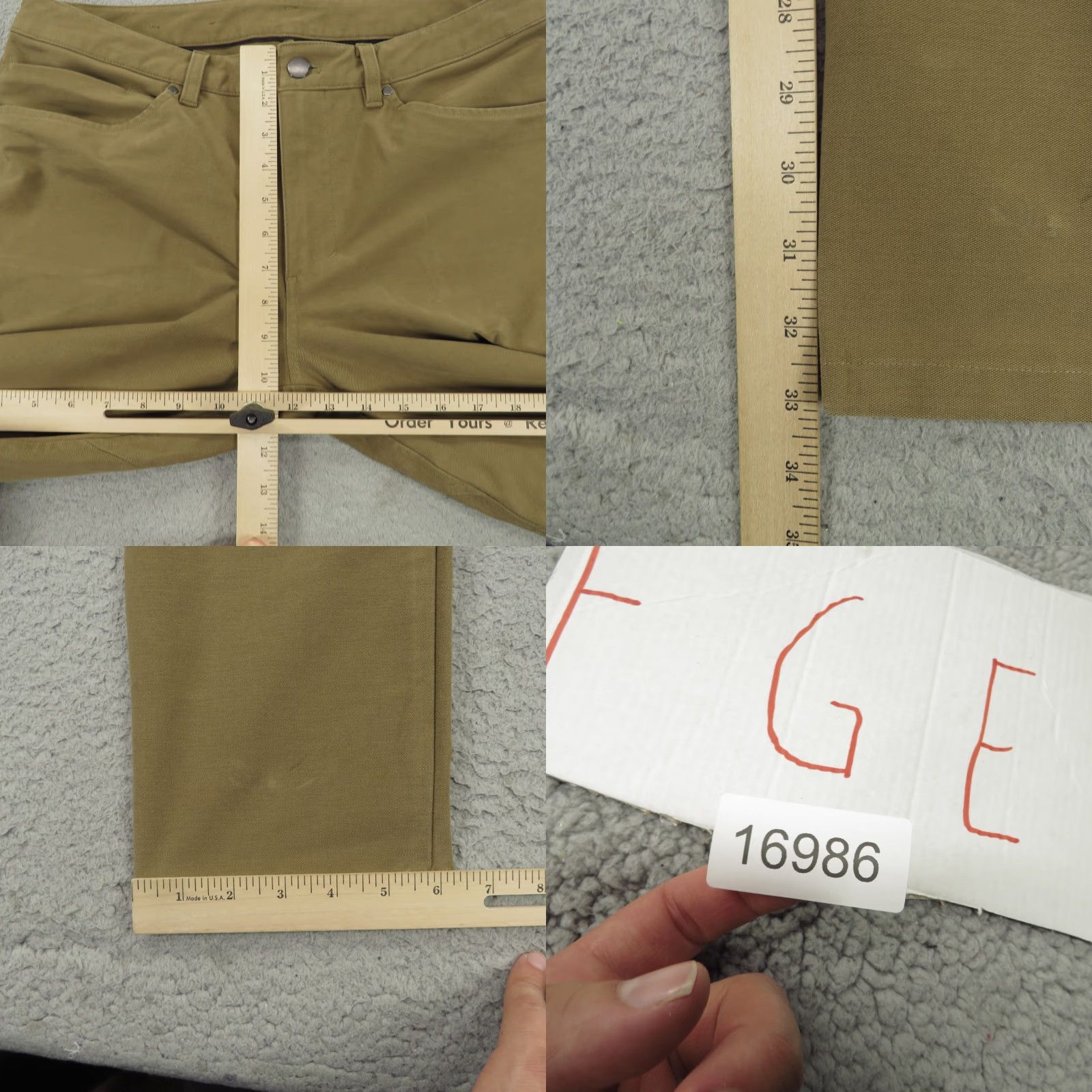 Lululemon Lululemon Pants Mens Slim Fit 33x33 Burnt Caramel ABC Utilitech City Classic Modern Chino 5-Pocket Straight Wool? Size US 33 - 9 Thumbnail