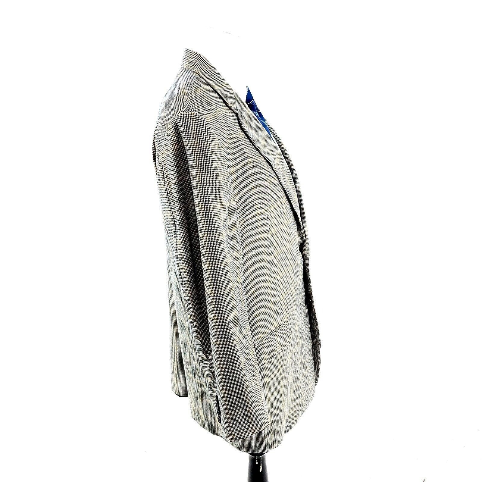 Hickey Freeman Hickey Freeman Silk Worsted Wool 2 Button Sport Coat 42L Blu Size 42L - 6 Thumbnail