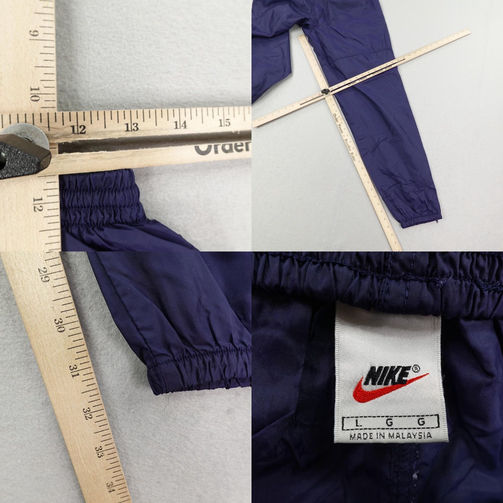 Nike VINTAGE Nike Track Pants Mens Large Blue Athleisure Windbreaker Joggers 2000s Activewear Size US 33 - 8 Thumbnail