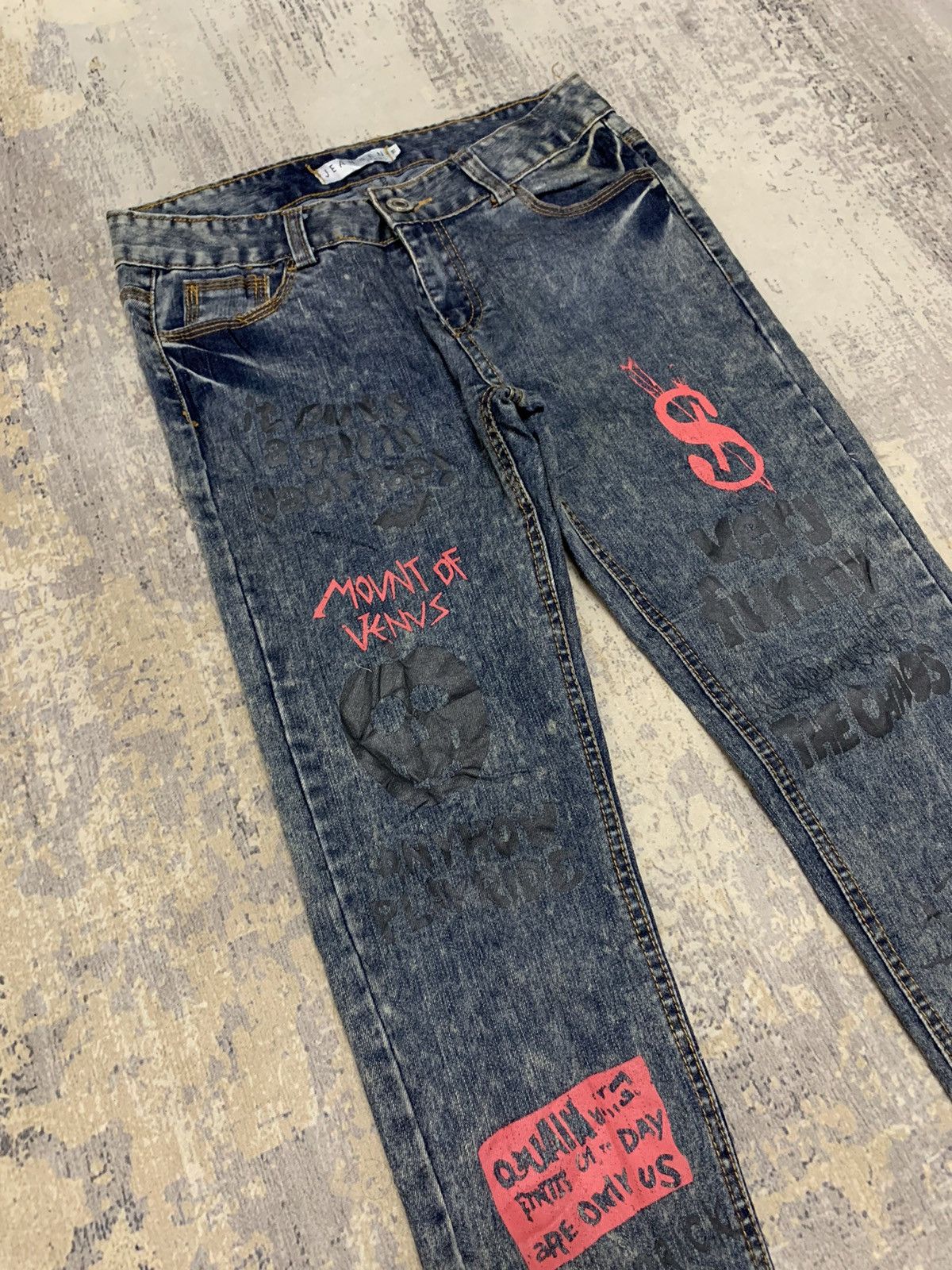 Hysteric Glamour × If Six Was Nine × Seditionaries Seditionaries Acid Wash Jeans Punk Style Jeans 27x29.5 Size 27" / US 4 / IT 40 - 2 Thumbnail