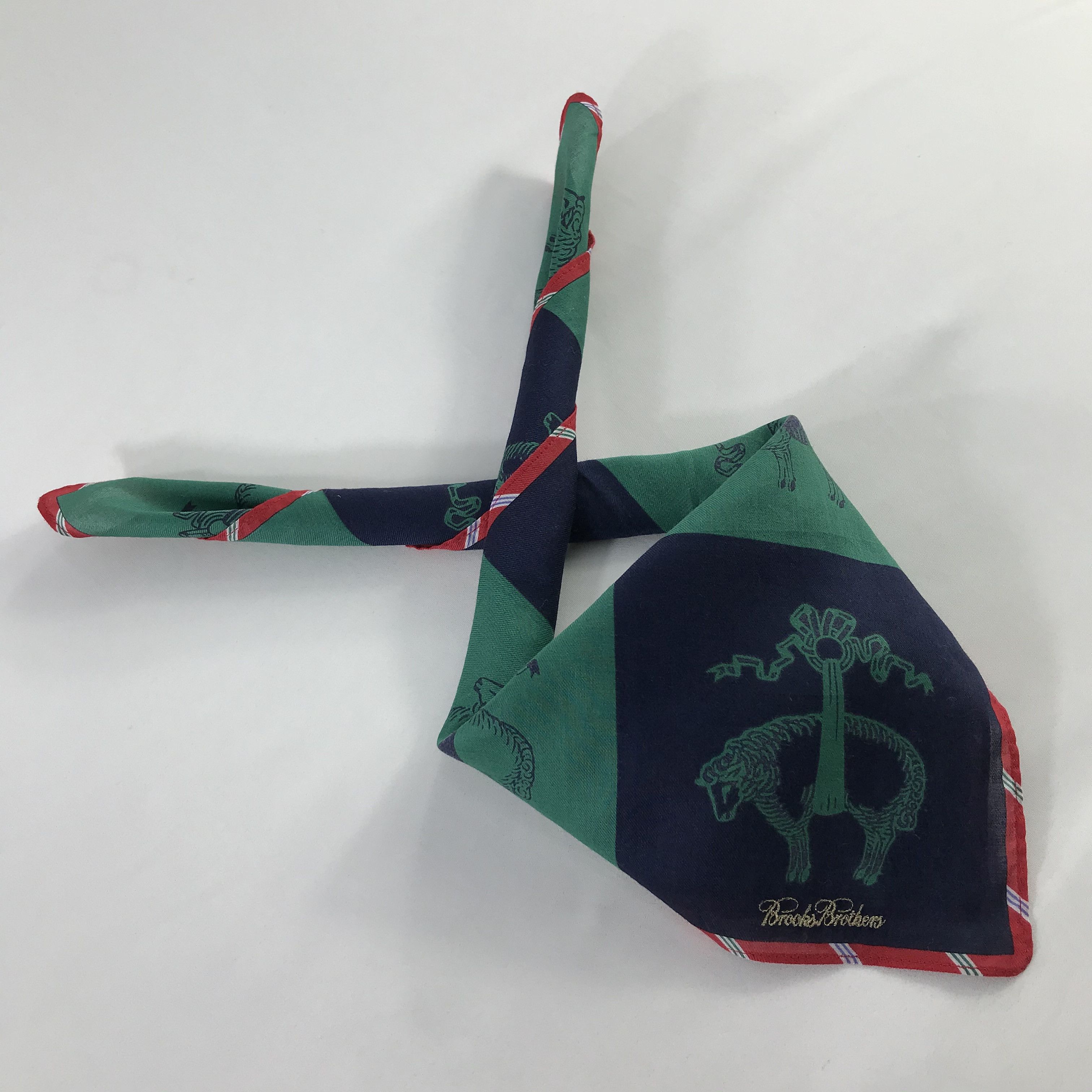 Brooks Brothers × Vintage Brooks Brothers Bandana / Handkerchief / Neckerchief - S567 Size ONE SIZE - 4 Thumbnail
