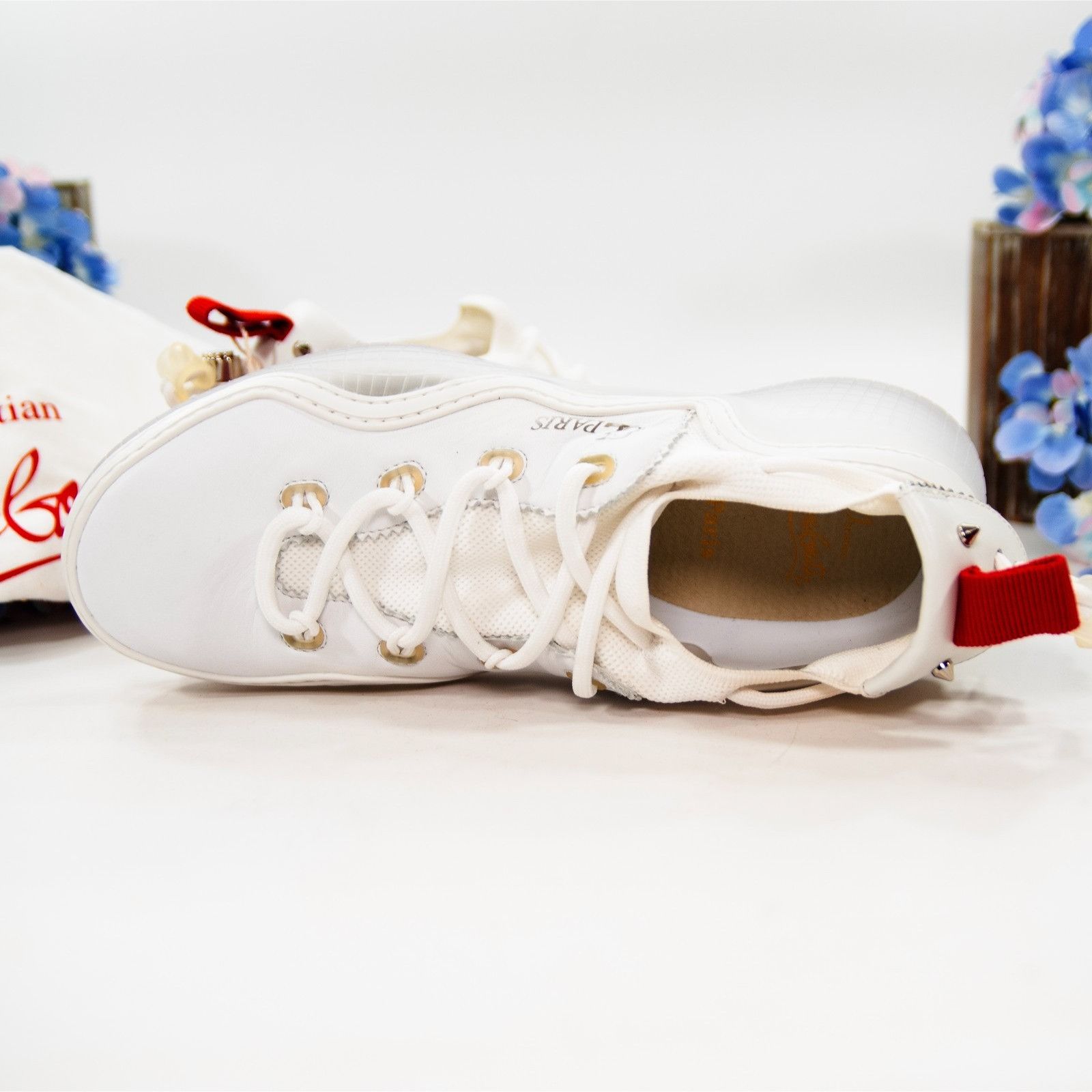 Christian Louboutin Christian Louboutin Arpoador White Leather Sneakers 40 NWOB Size US 9 / IT 39 - 6 Thumbnail