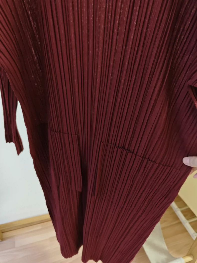 Issey Miyake Issey Miyake size:2 Red pleated dress Size S / US 4 / IT 40 - 3 Thumbnail