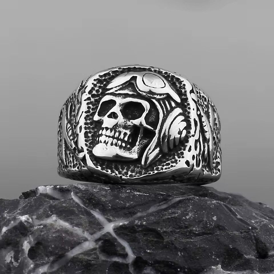 Jewelry Gothic Skull Ring ( size 8 to 14 ) Size ONE SIZE - 1 Thumbnail