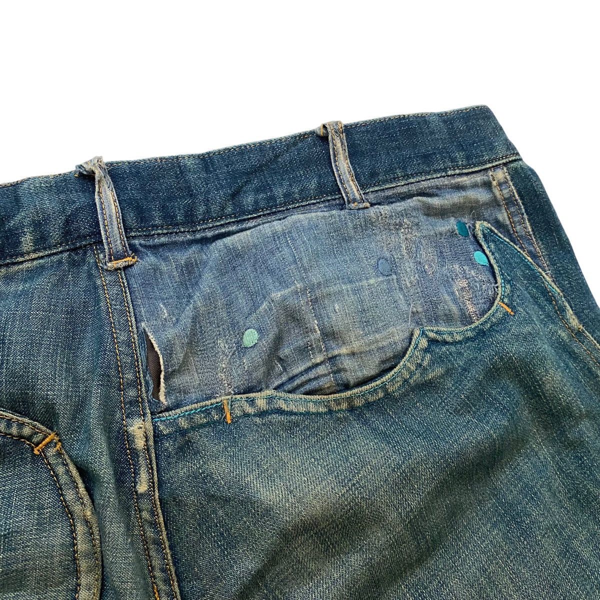 If Six Was Nine × Japanese Brand × Vintage ✨Nice design MASH Kapital inspired jeans Size US 36 / EU 52 - 4 Thumbnail