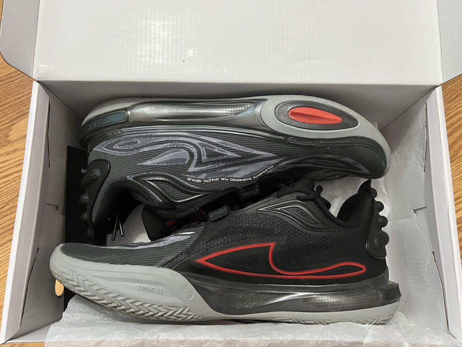 image of Li Ning Way Of Wade All City 11 V2 Blood Fire Shoes in Black, Men's (Size 12)
