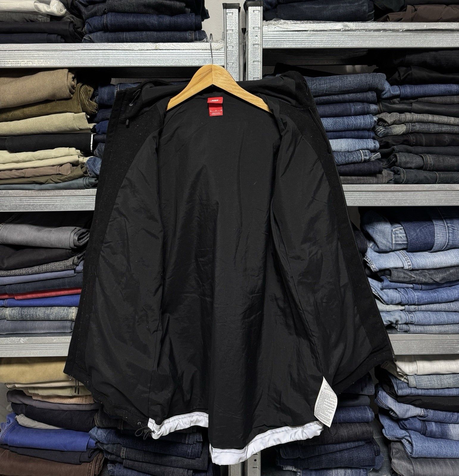 Nike Nike Wool Windrunner Reflective Women’s Black Jacket Coat Size M / US 6-8 / IT 42-44 - 8 Thumbnail