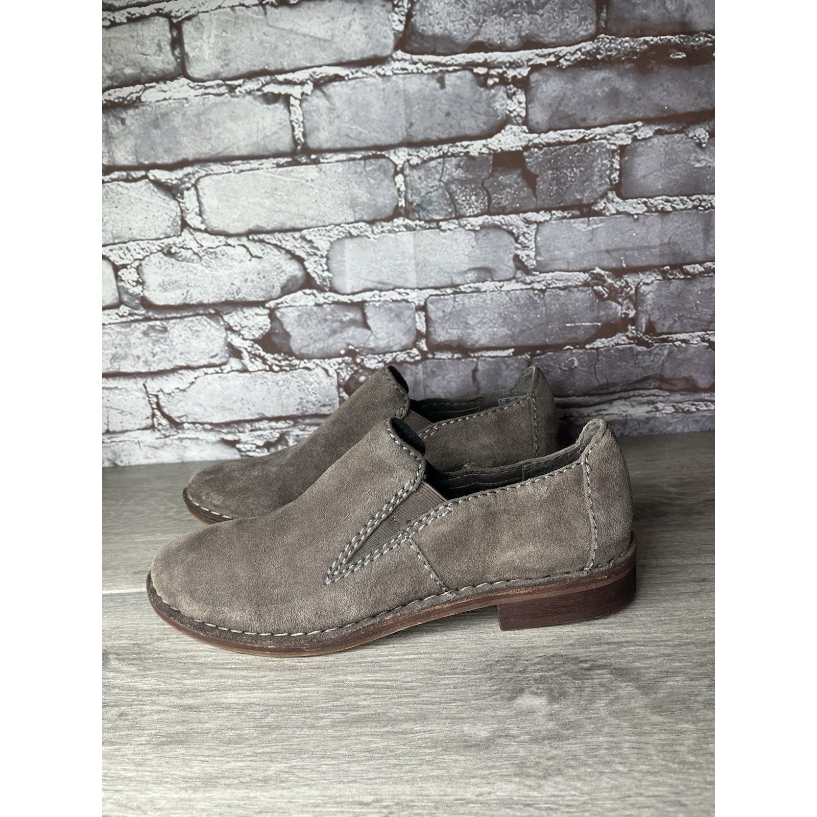 Clarks Clarks Somerset Gray Suede Leather Loafers Ankle Booties Wom Size US 9 / IT 39 - 17 Thumbnail