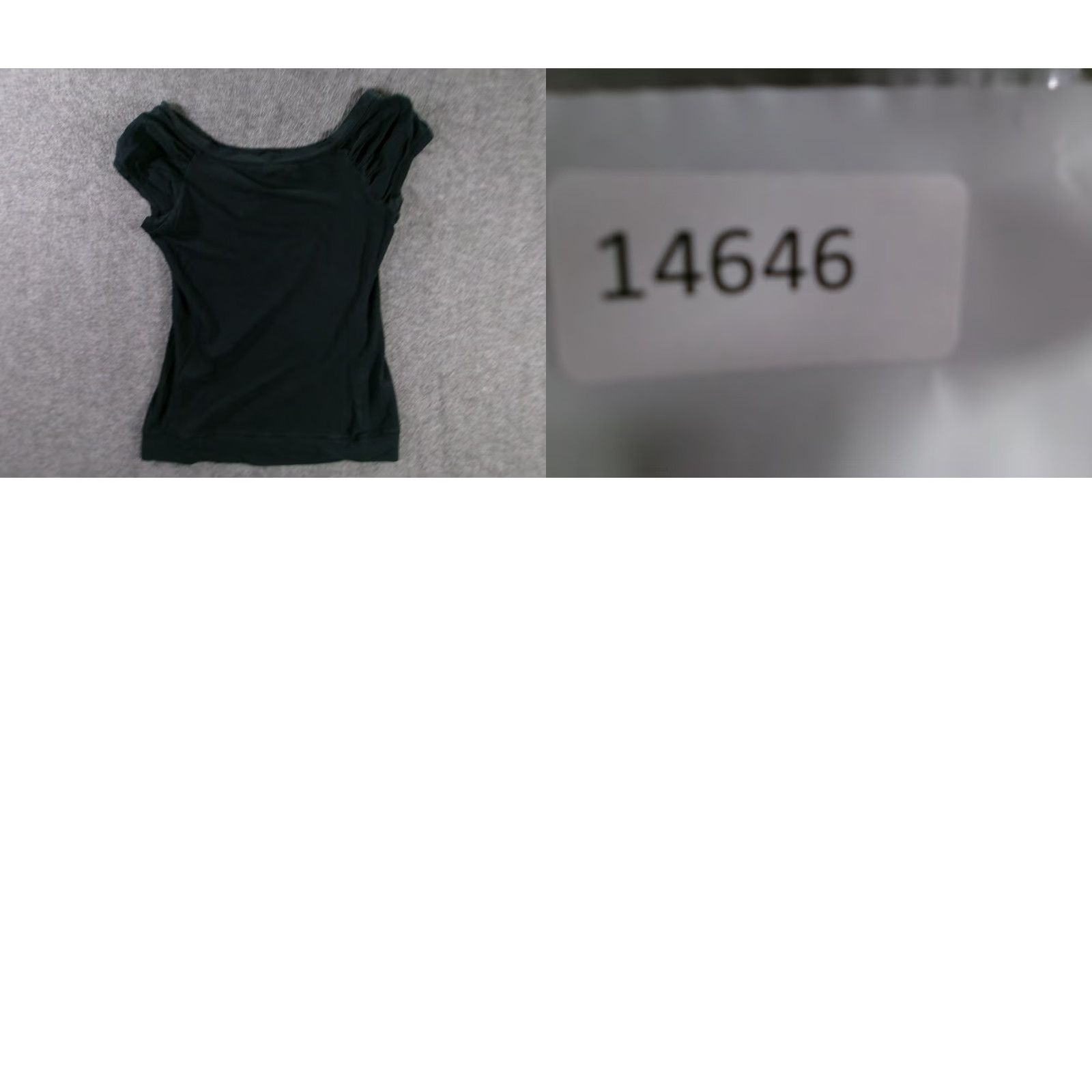 Vintage Poof Womens T-Shirt Scoop Neck Ruched Cap Sleeve Black Medium Casual Everyday Ongoing Basic Size M / US 6-8 / IT 42-44 - 8 Thumbnail