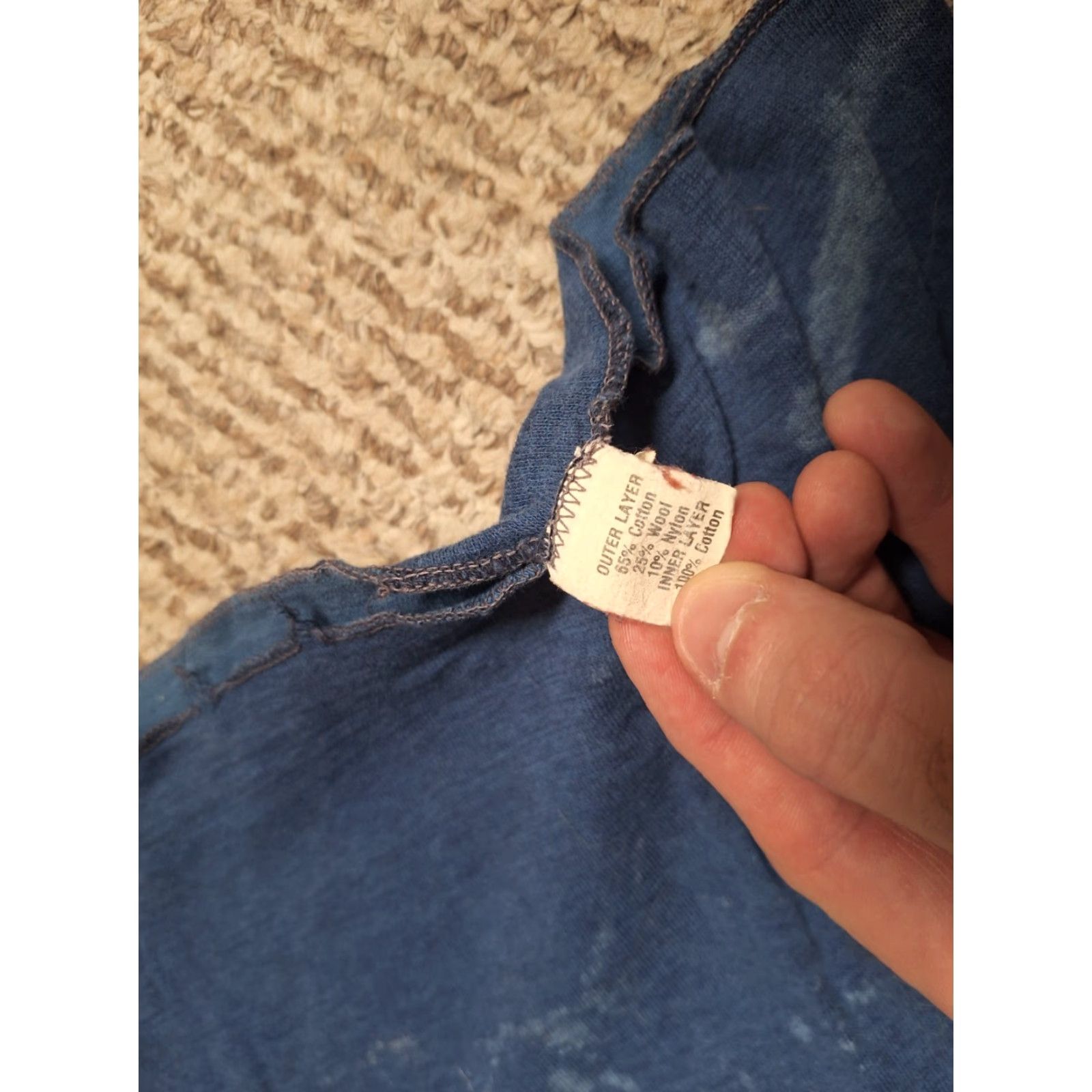 Vintage VINTAGE Duofold Henley Thermal Wool Blue 70s M Long Sleeve Outdoor Hipster Grunge Nirvana Punk Rock Look Mens Size US M / EU 48-50 / 2 - 6 Thumbnail