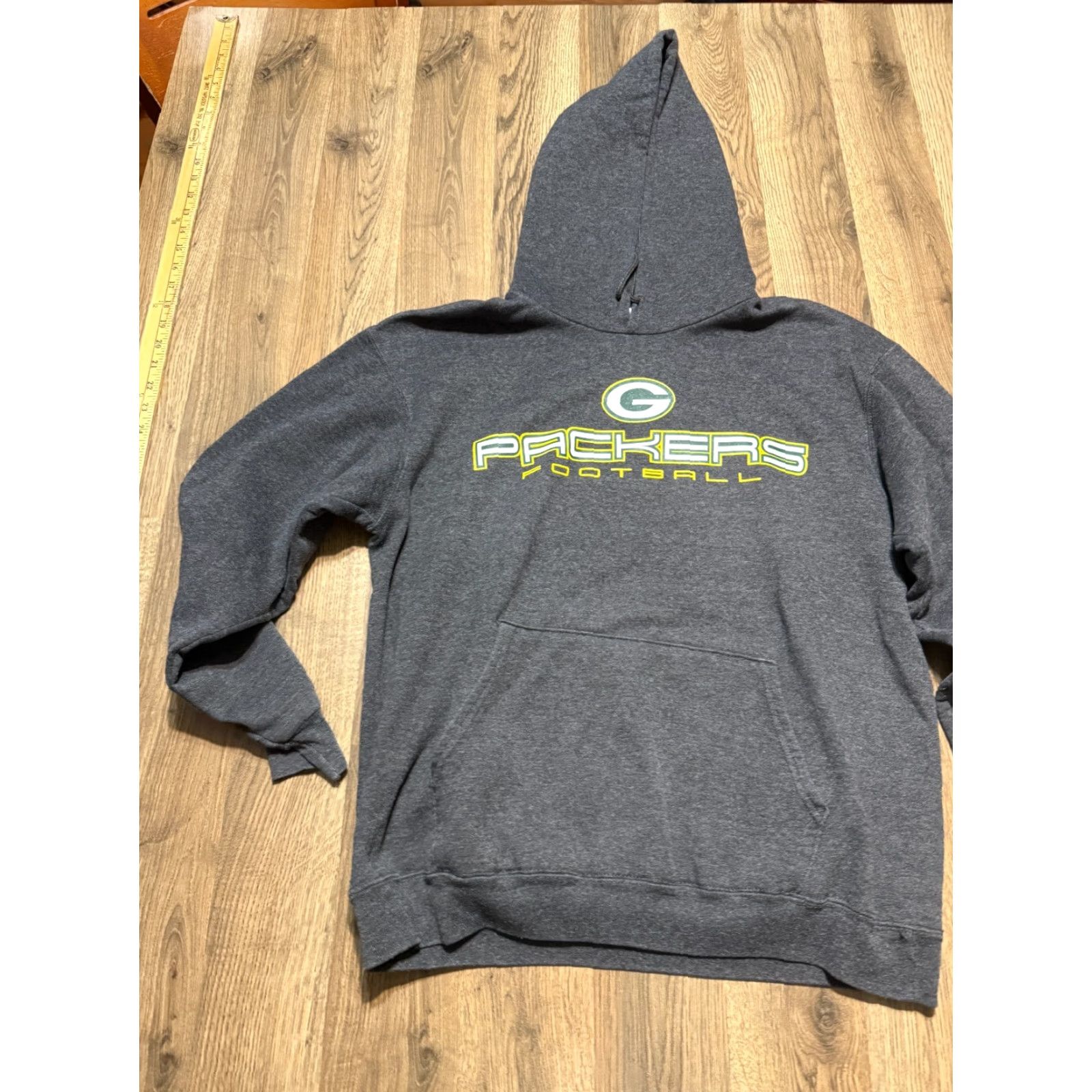 NFL NFL Team Apparel Hoodie Mens Medium Grey Gold Green Wisconsin Green Bay Packers Size US M / EU 48-50 / 2 - 3 Thumbnail