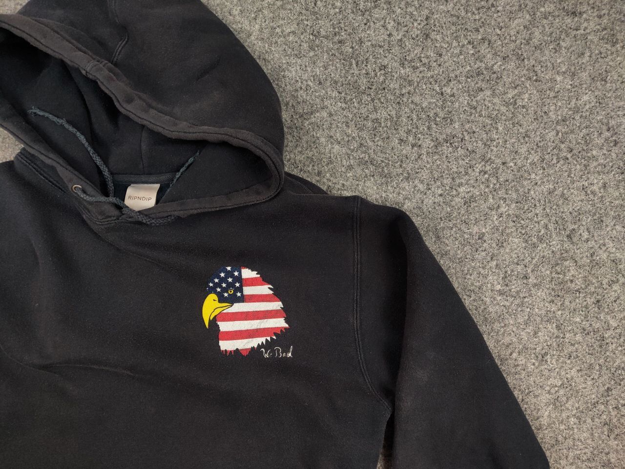 RIPNDIP Ripndip Horde and state USA flag logo Faded Black Hoodie Size US S / EU 44-46 / 1 - 13 Thumbnail