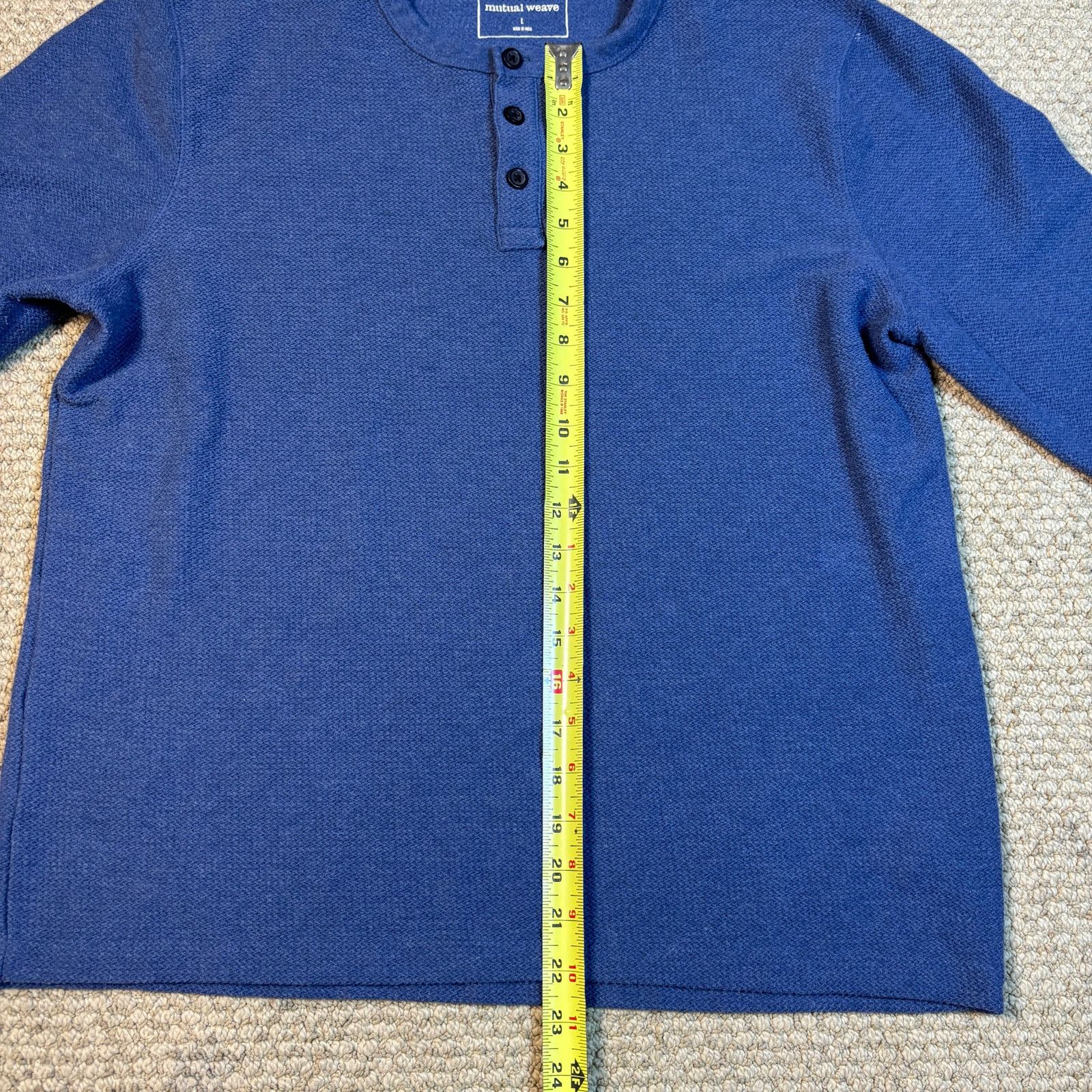 Other mens thermal waffle knit longsleeve henley Large skater Size US L / EU 52-54 / 3 - 5 Thumbnail