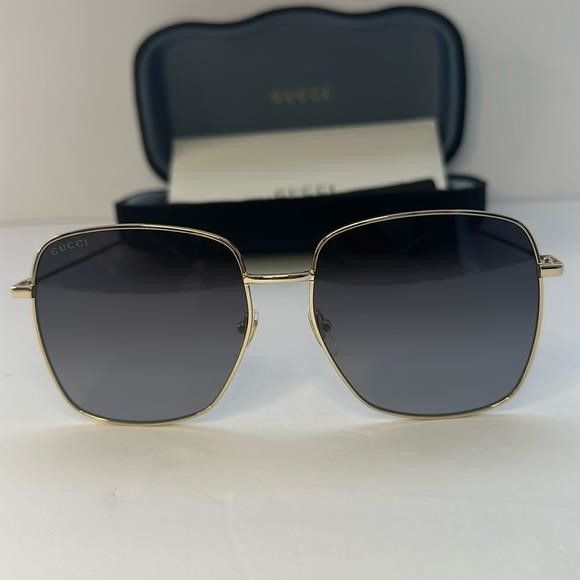 Gucci New Authentic GUCCI GG1031S-001 59 Sunglass Woman Metal Gold Size ONE SIZE - 9 Thumbnail